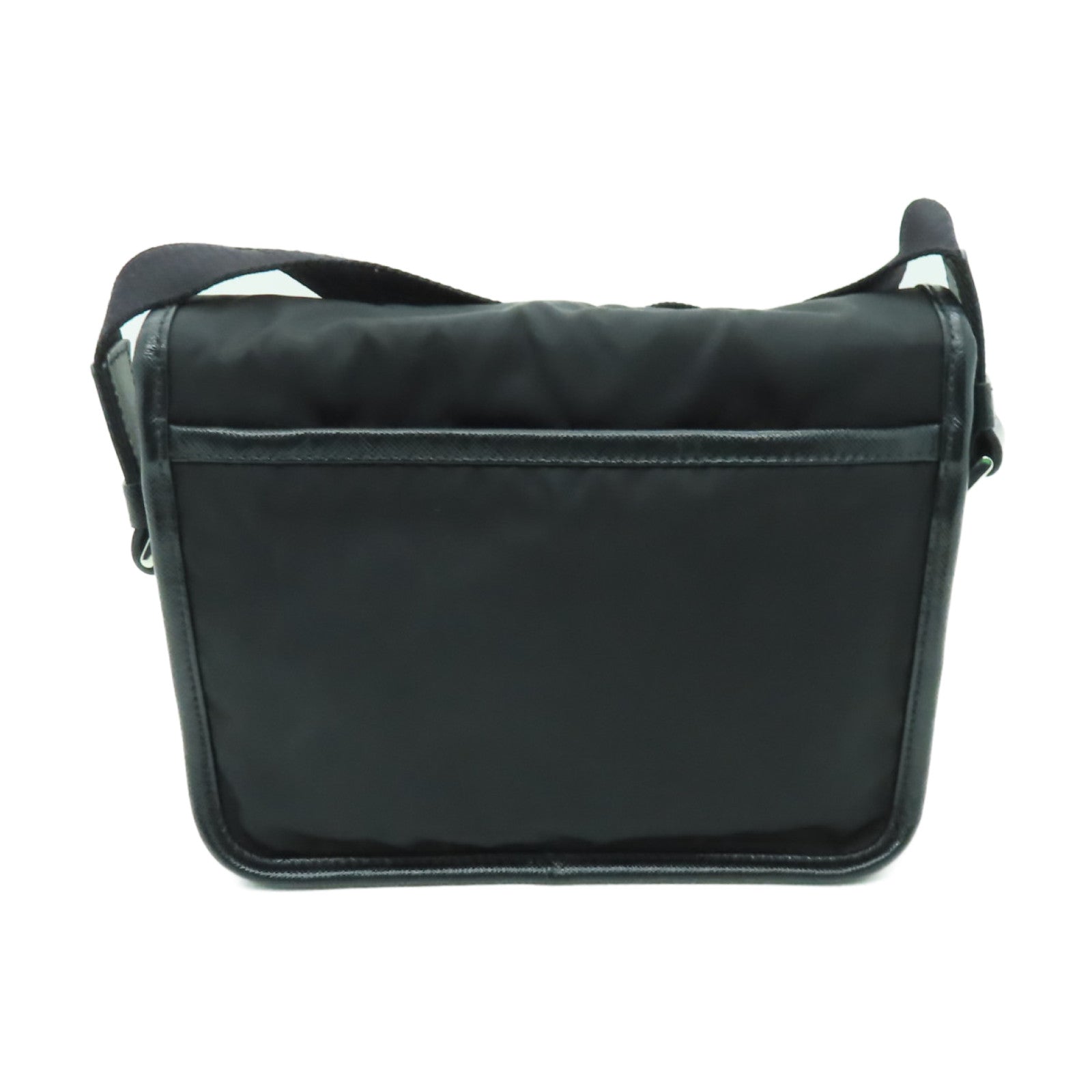 PRADA 尼龍Shoulder Bag銀扣肩背袋黑色