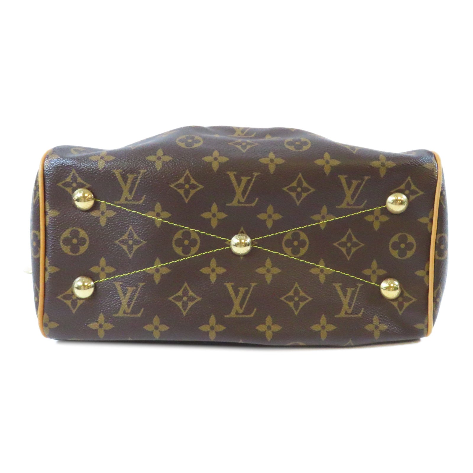 LOUIS VUITTON Monogram Tivoli PM金扣手挽袋啡色
