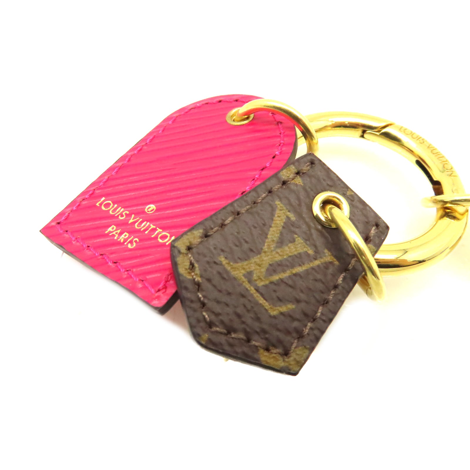 LOUIS VUITTON 金屬/Epi/Monogram Fetish Key Holder掛飾金色/啡色/酒紅色