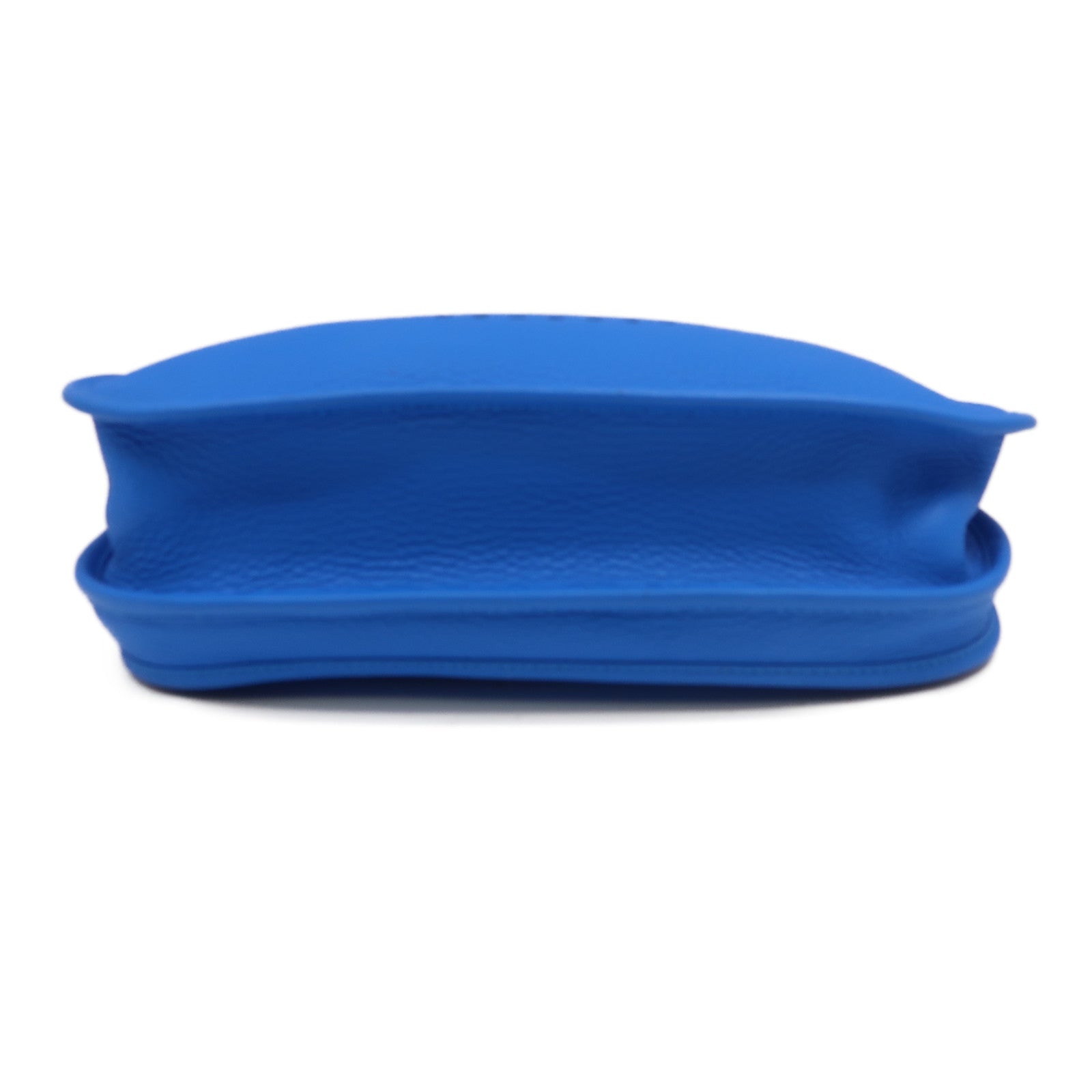 HERMES Clemence皮革Evelyne PM銀扣肩背袋Bleu France法國藍色