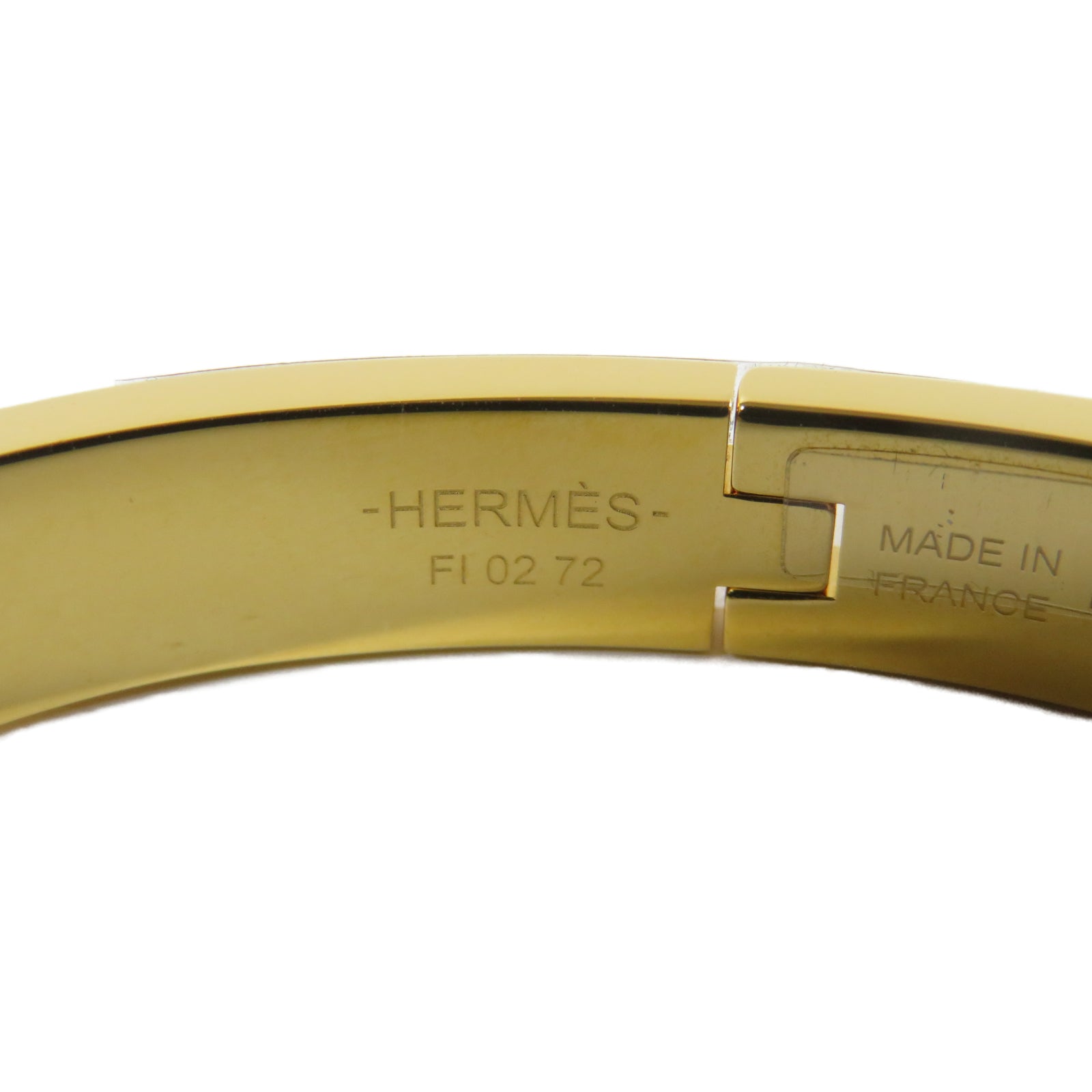 HERMES 金屬Mini Clic Chaine d'Ancre手鐲灰色/金色
