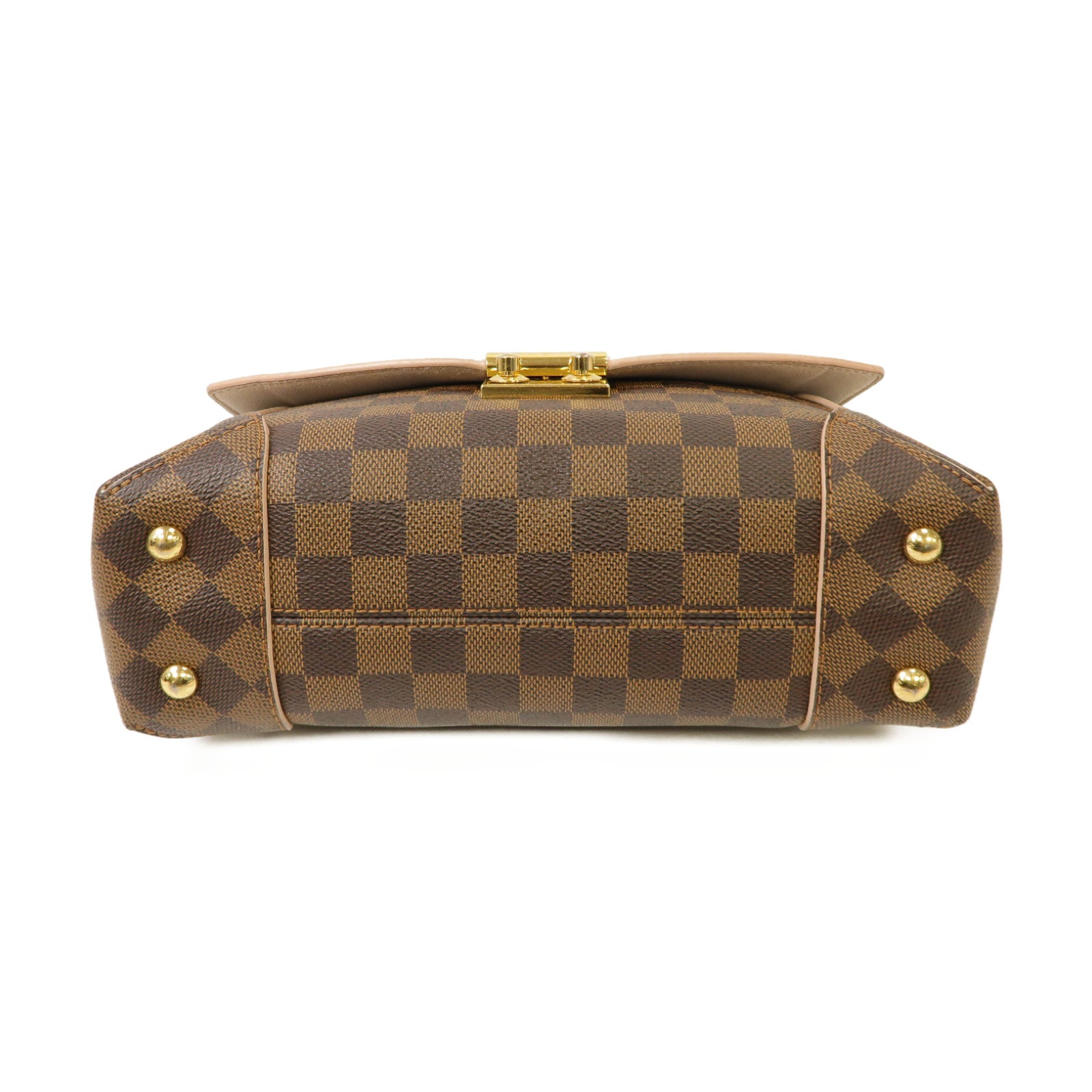 LOUIS VUITTON Damier Caissa Clutch Cherry Shoulder Bag金扣鏈帶肩背袋棕色