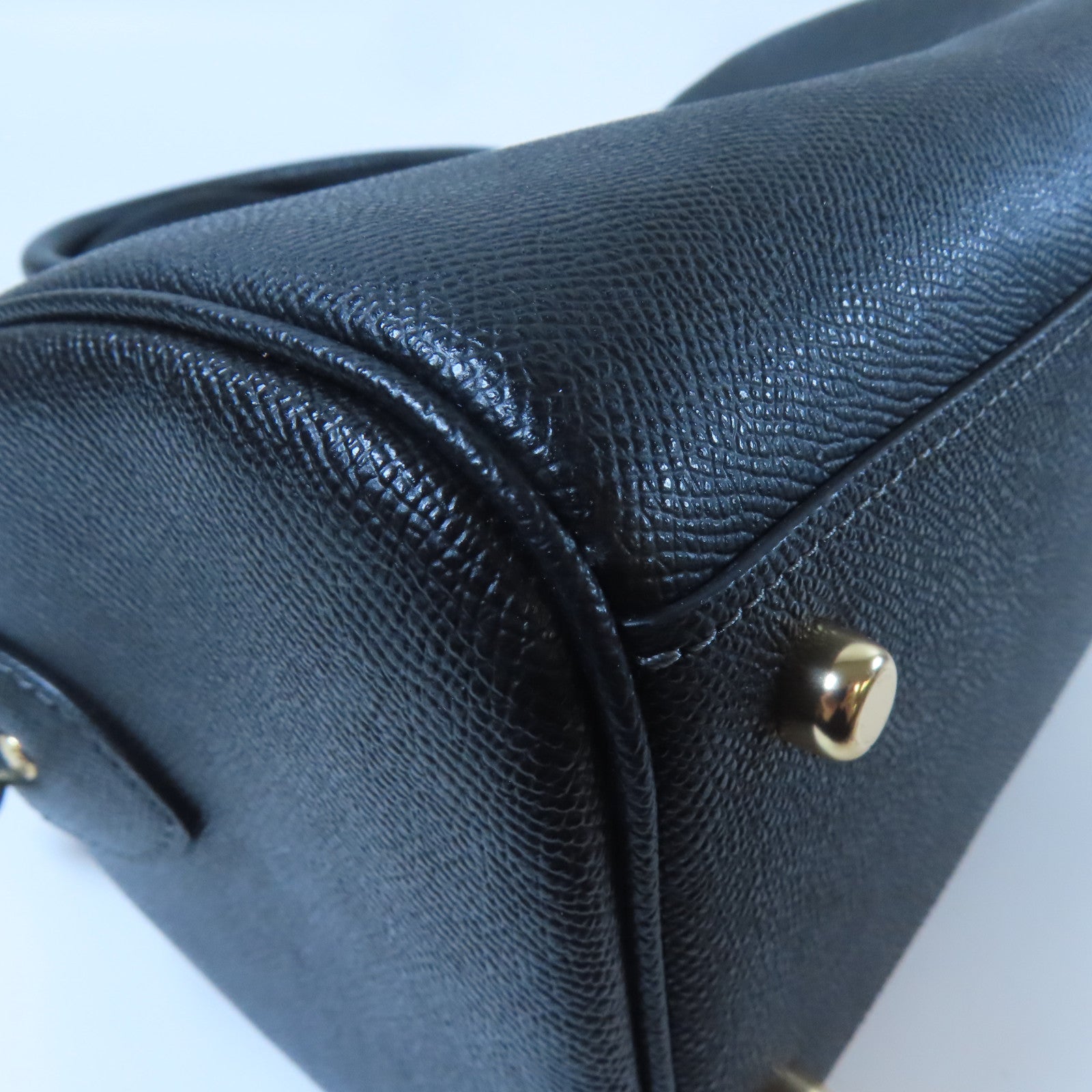 COACH 牛皮皮革2 Way Shoulder Bag金扣手挽肩背兩用袋黑色