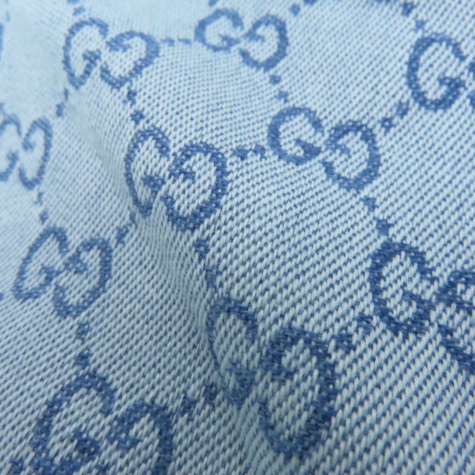 GUCCI 羊毛Scarf圍巾藍色/灰色