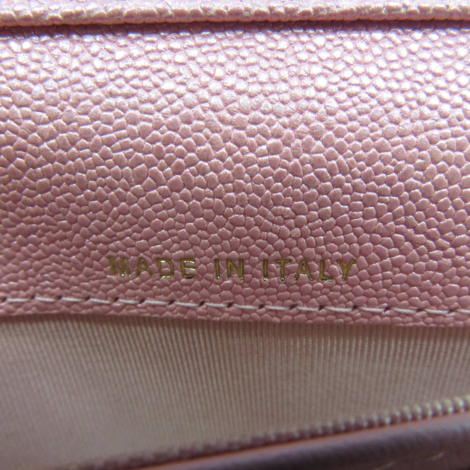 CHANEL 菱格Caviar皮革Wallet With Chain金扣鏈帶肩背袋粉紅色
