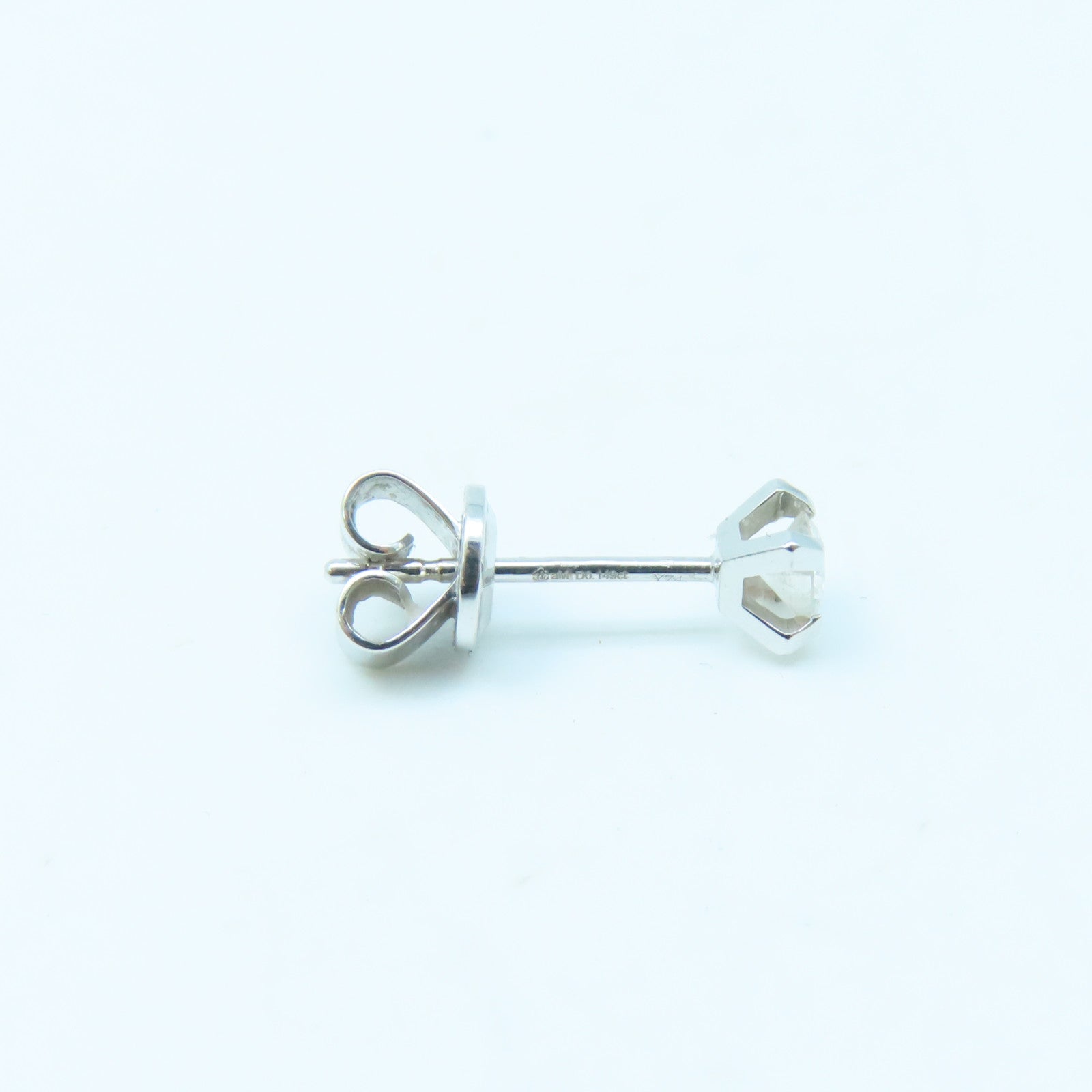 JEWELRY 18K White Gold Diamond Earring 1.5g Diamond Earrings