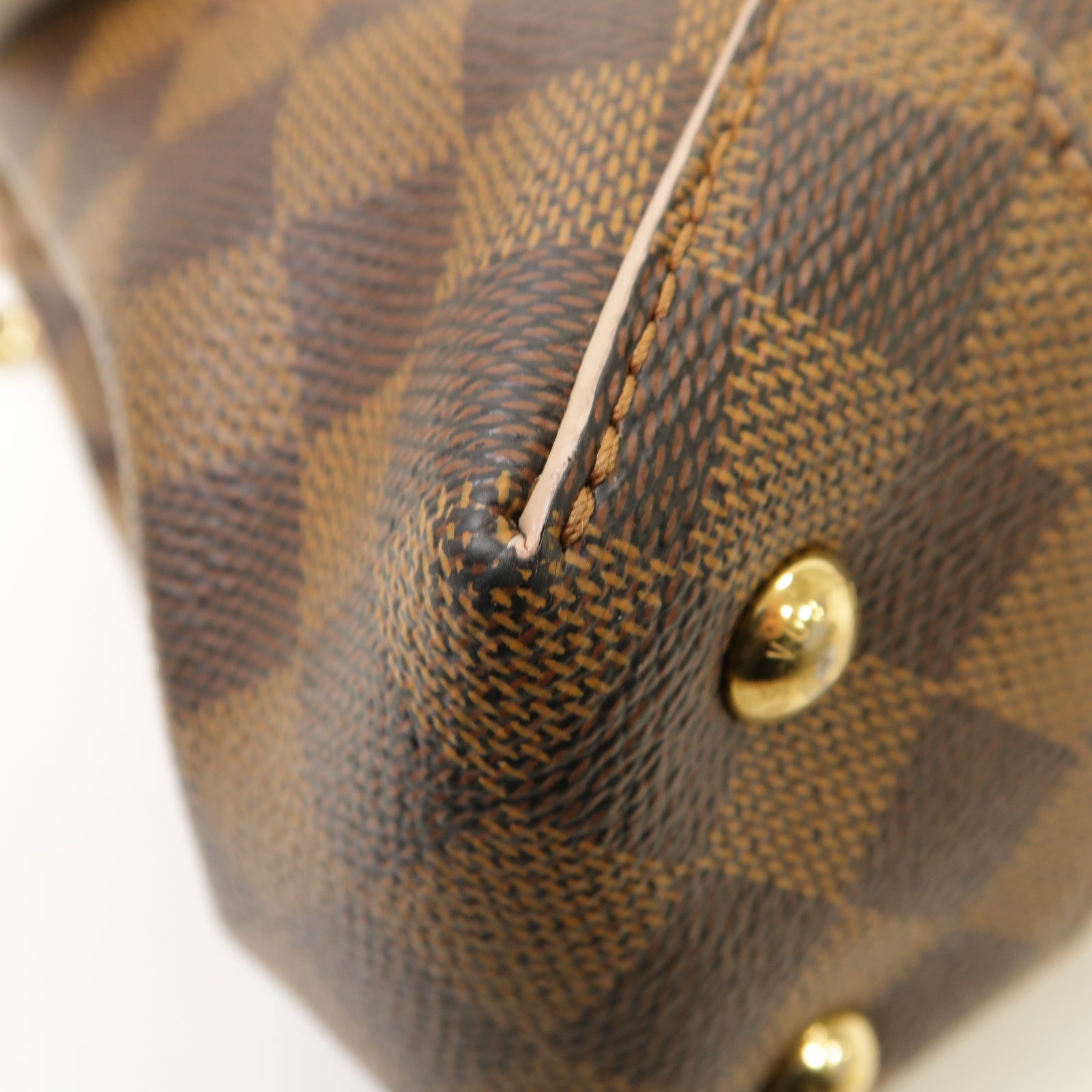 LOUIS VUITTON Damier Caissa Clutch Cherry Shoulder Bag金扣鏈帶肩背袋棕色