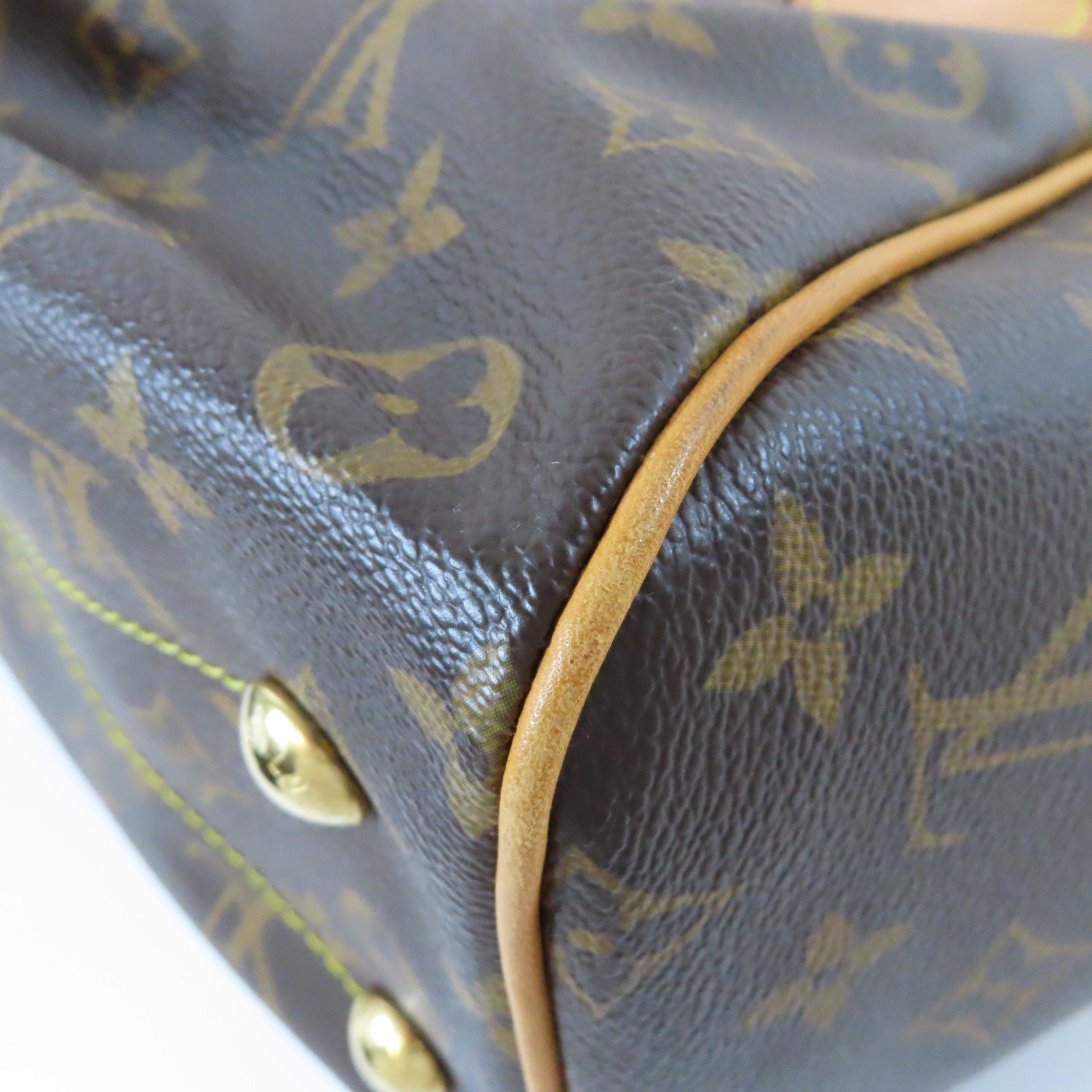 LOUIS VUITTON Monogram Tivoli PM金扣手挽袋啡色