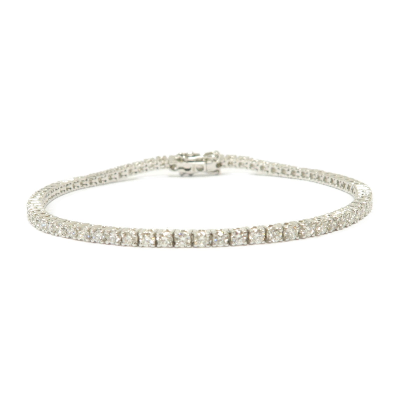 JEWELRY 18K白金Diamond Bracelet 1.88ct鑽石手鏈銀色