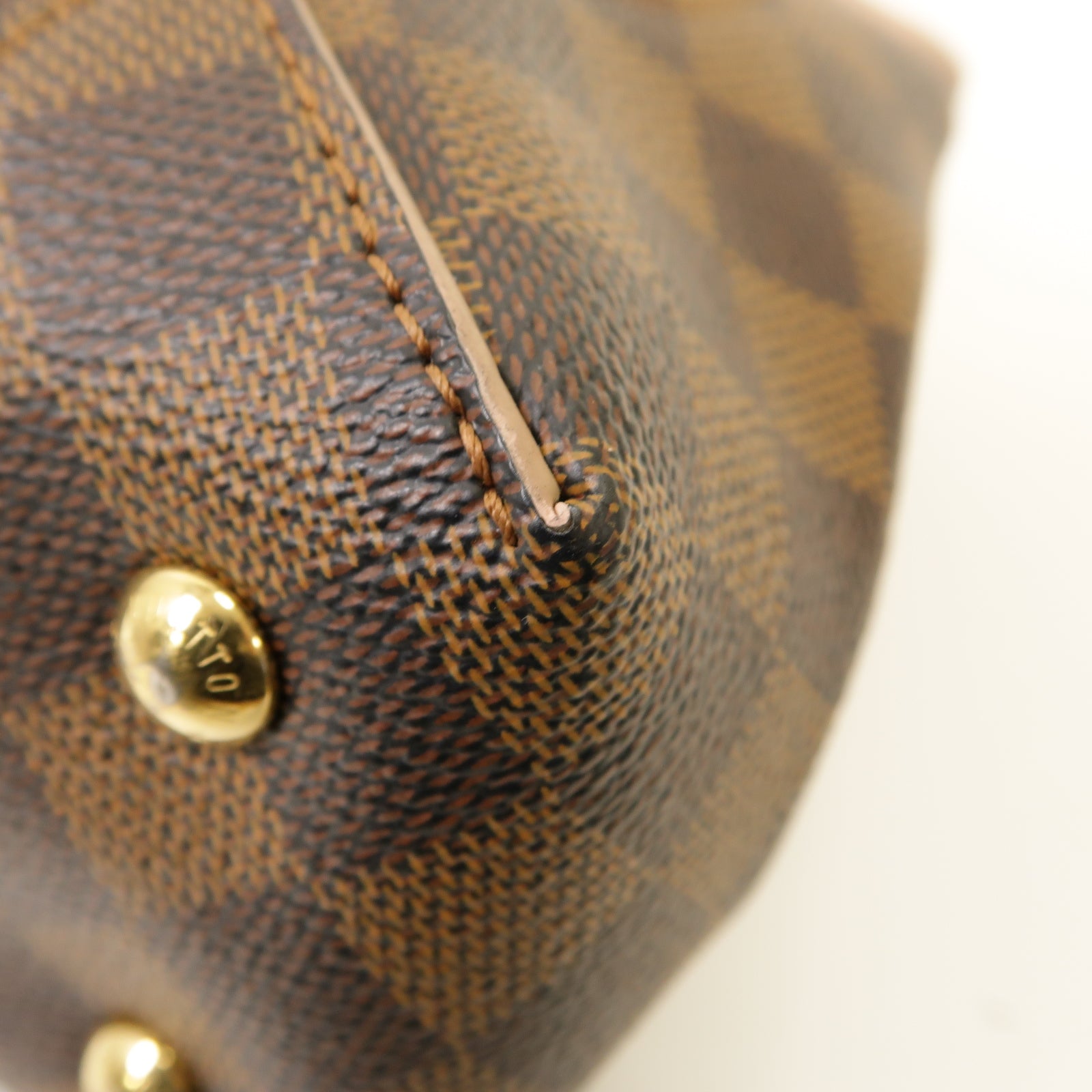 LOUIS VUITTON Damier Caissa Clutch Cherry Shoulder Bag金扣鏈帶肩背袋棕色