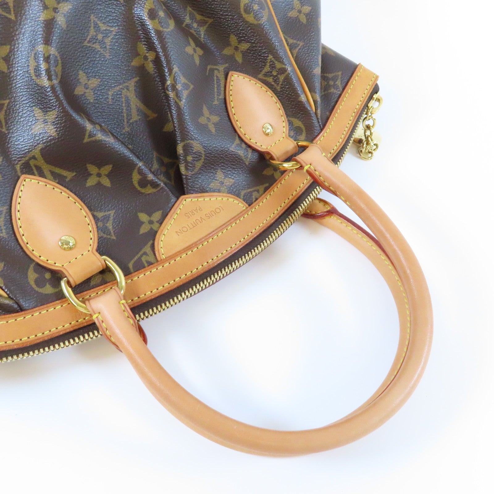 LOUIS VUITTON Monogram Tivoli PM金扣手挽袋啡色