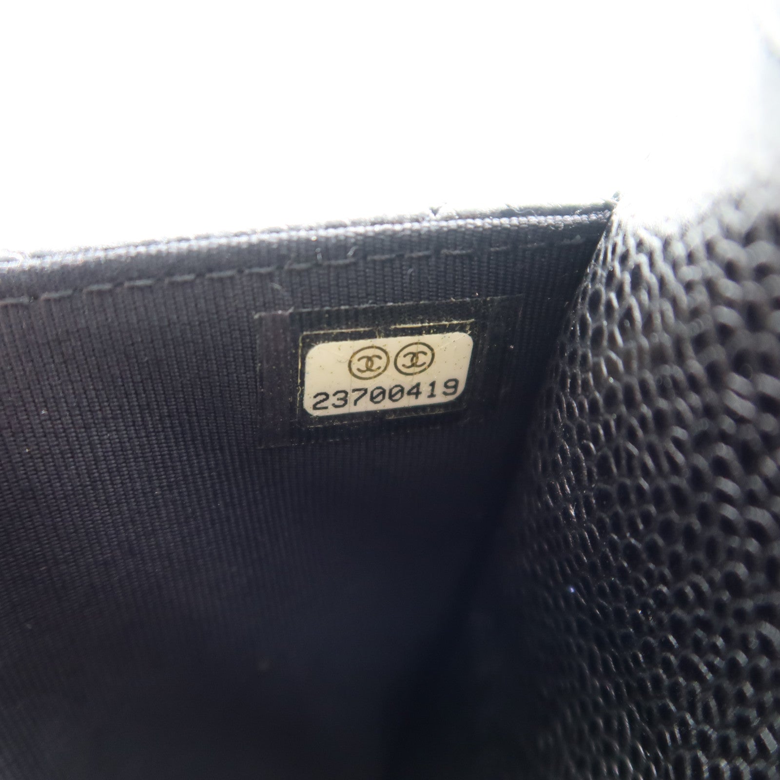 CHANEL 菱格牛皮皮革Wallet On Chain金扣鏈帶肩背袋黑色