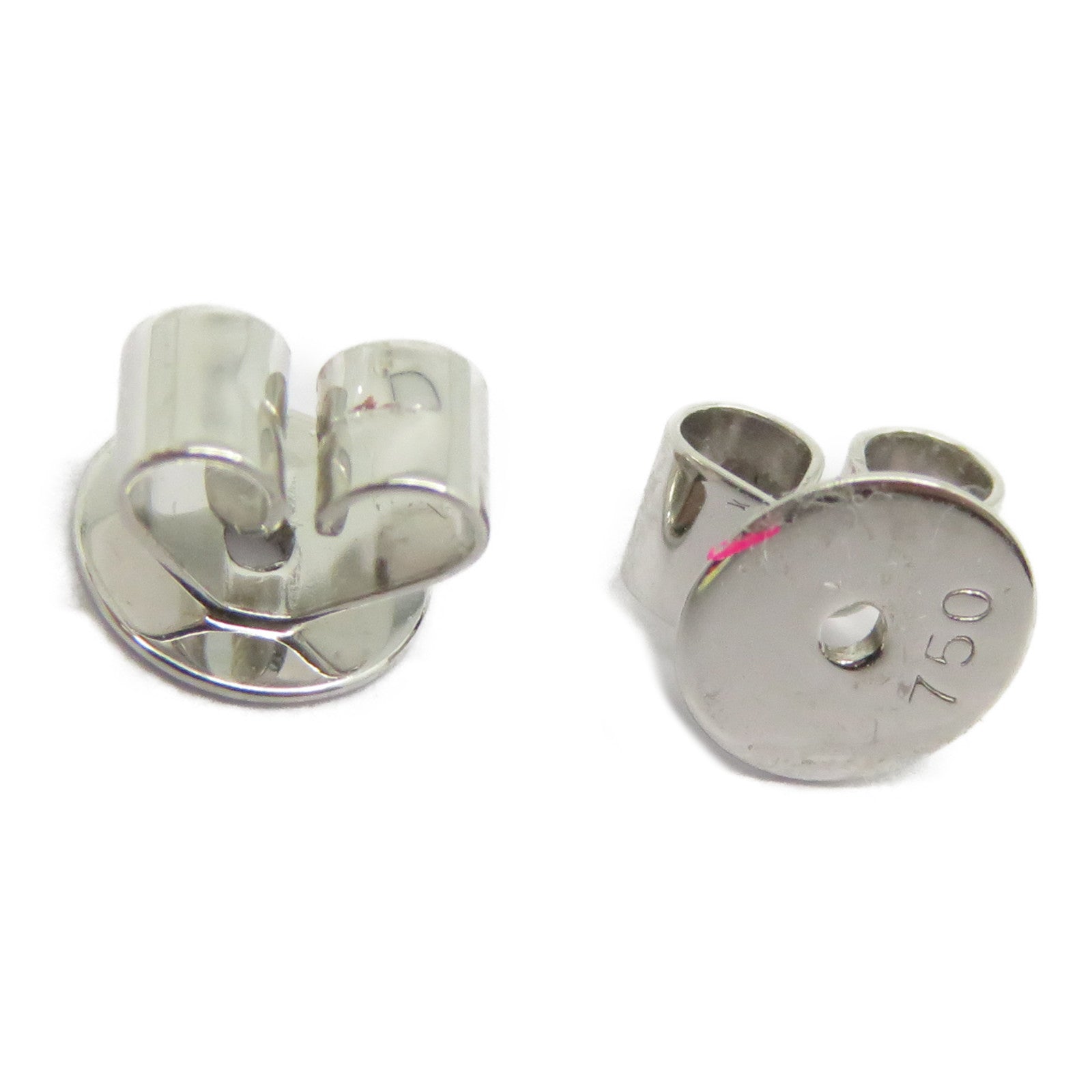 JEWELRY 18K白金Sapphire Earrings 1.050ct綠寶石/0.244鑽石耳環藍色/銀色