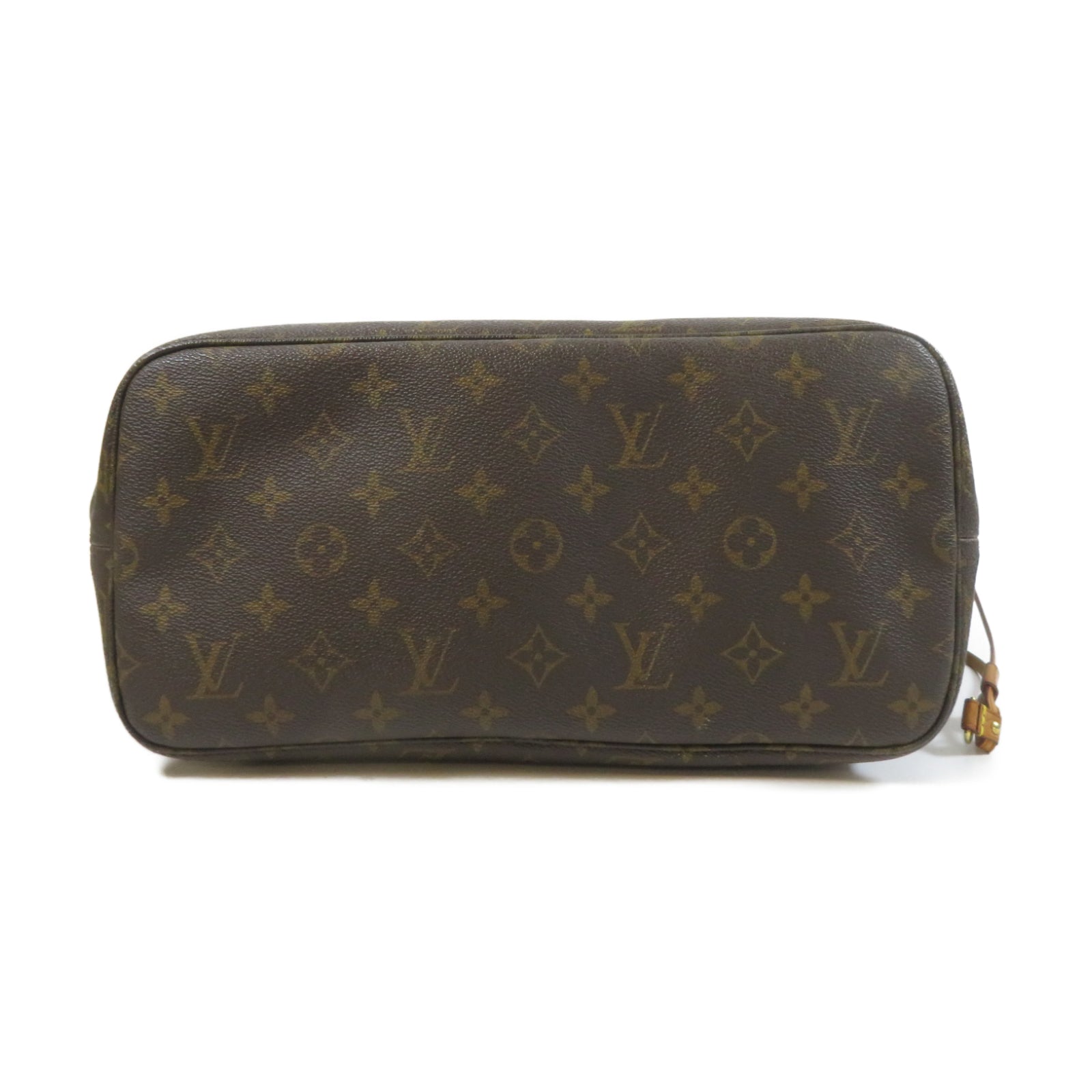 LOUIS VUITTON Monogram Neverfull MM金扣肩背袋啡色