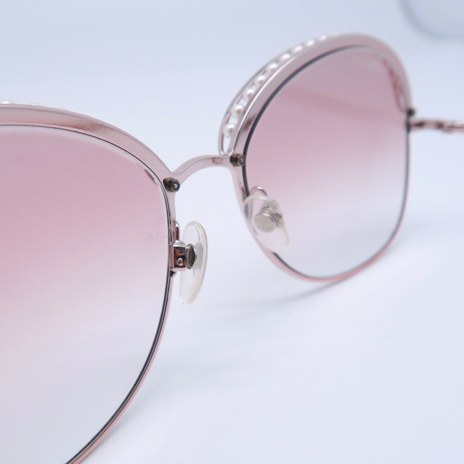 CHANEL 金属/PVC Sunglasses银扣太阳眼镜银色/紫色