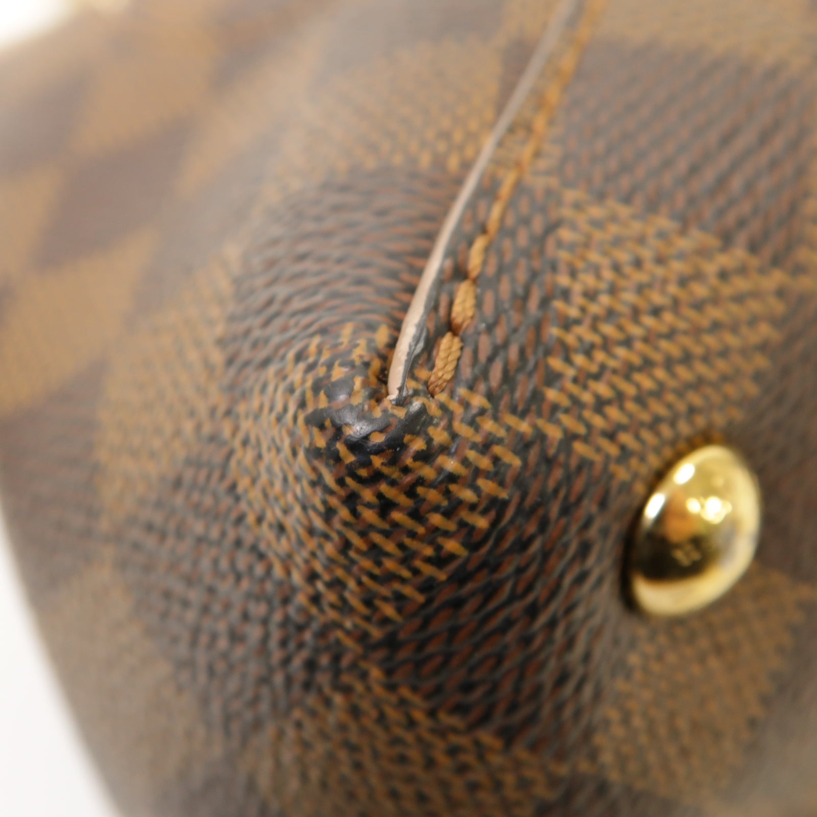 LOUIS VUITTON Damier Caissa Clutch Cherry Shoulder Bag金扣鏈帶肩背袋棕色