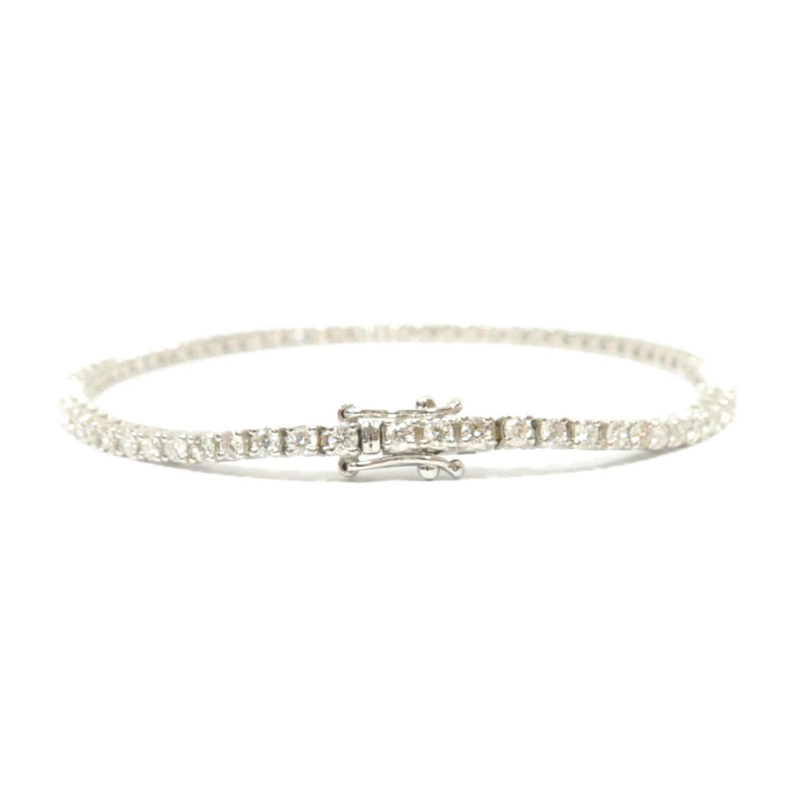 JEWELRY 18K白金Diamond Bracelet 1.88ct鑽石手鏈銀色