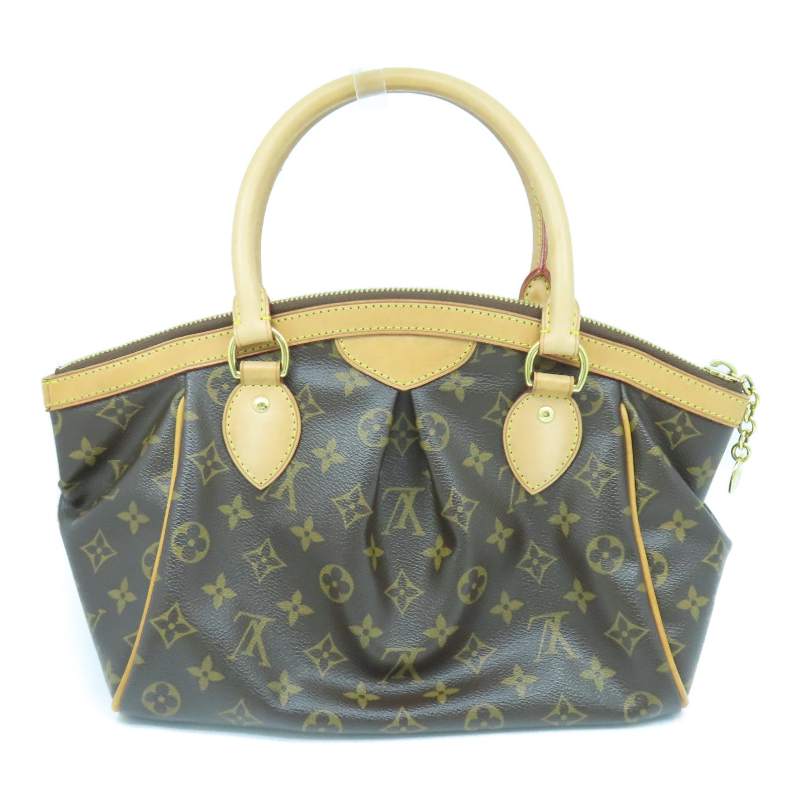 LOUIS VUITTON Monogram Beverly MM金扣肩背袋棕色