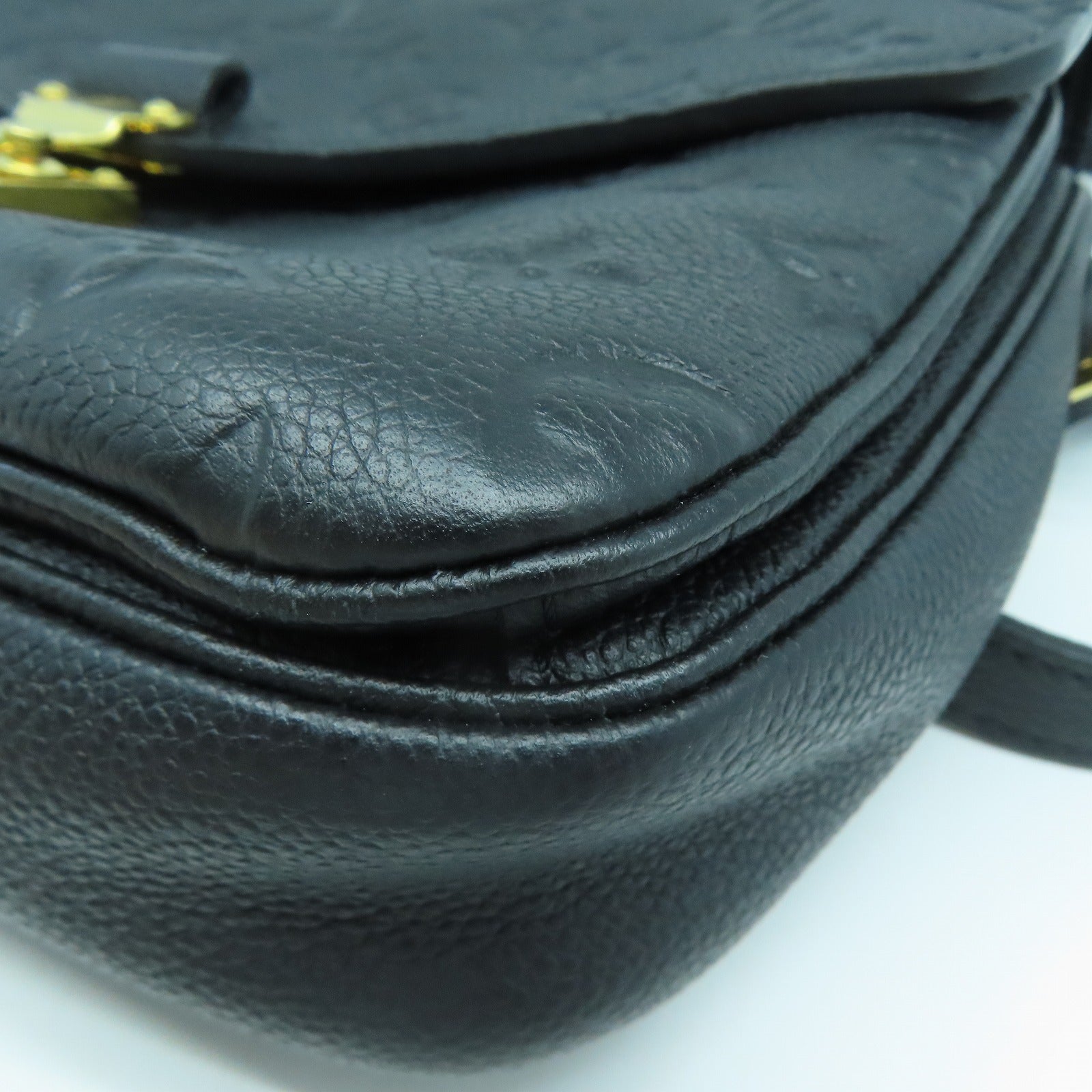 LOUIS VUITTON Monogram Empreinte Pochette Metis金扣手挽肩背兩用袋黑色
