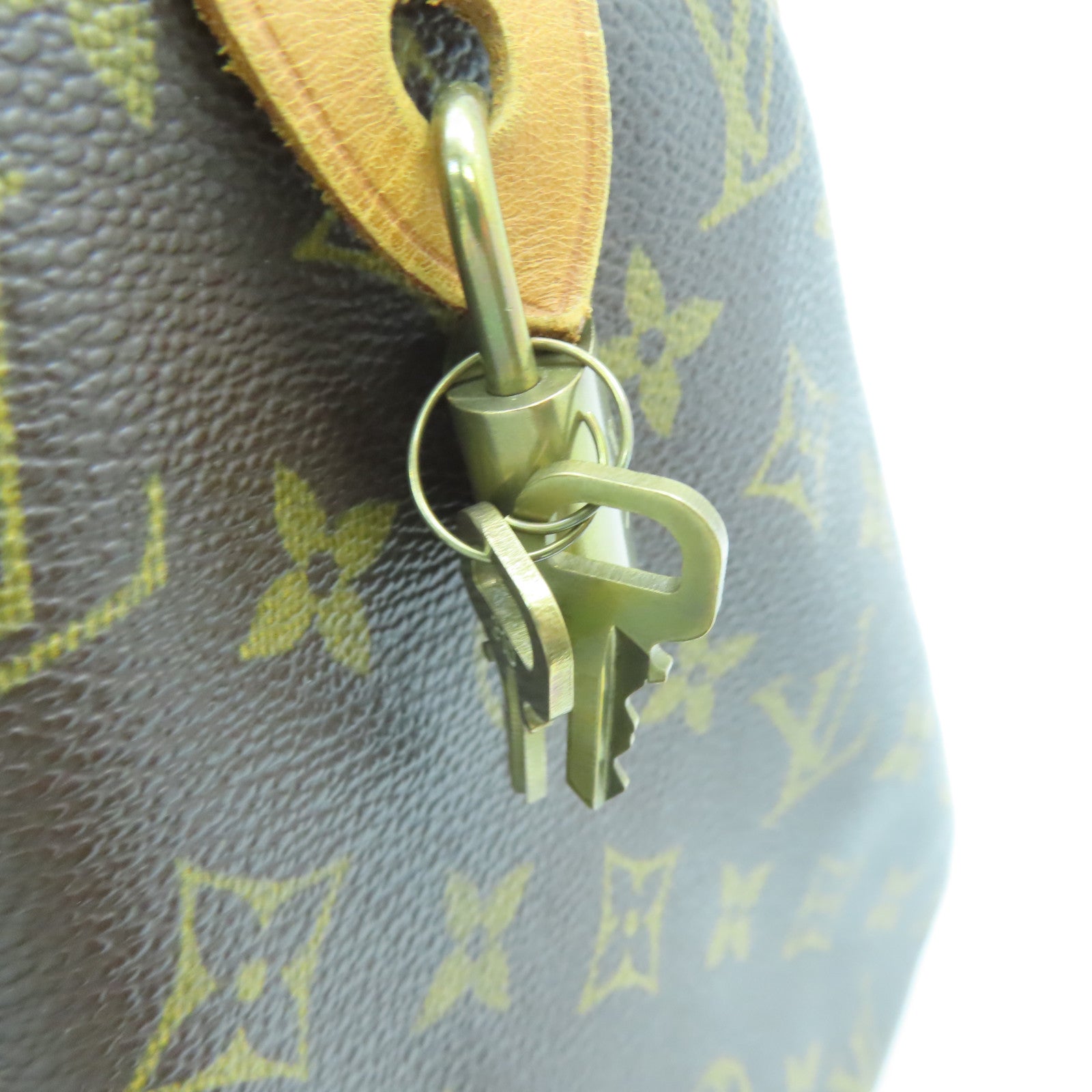 LOUIS VUITTON Monogram Speedy 30金扣手挽袋啡色