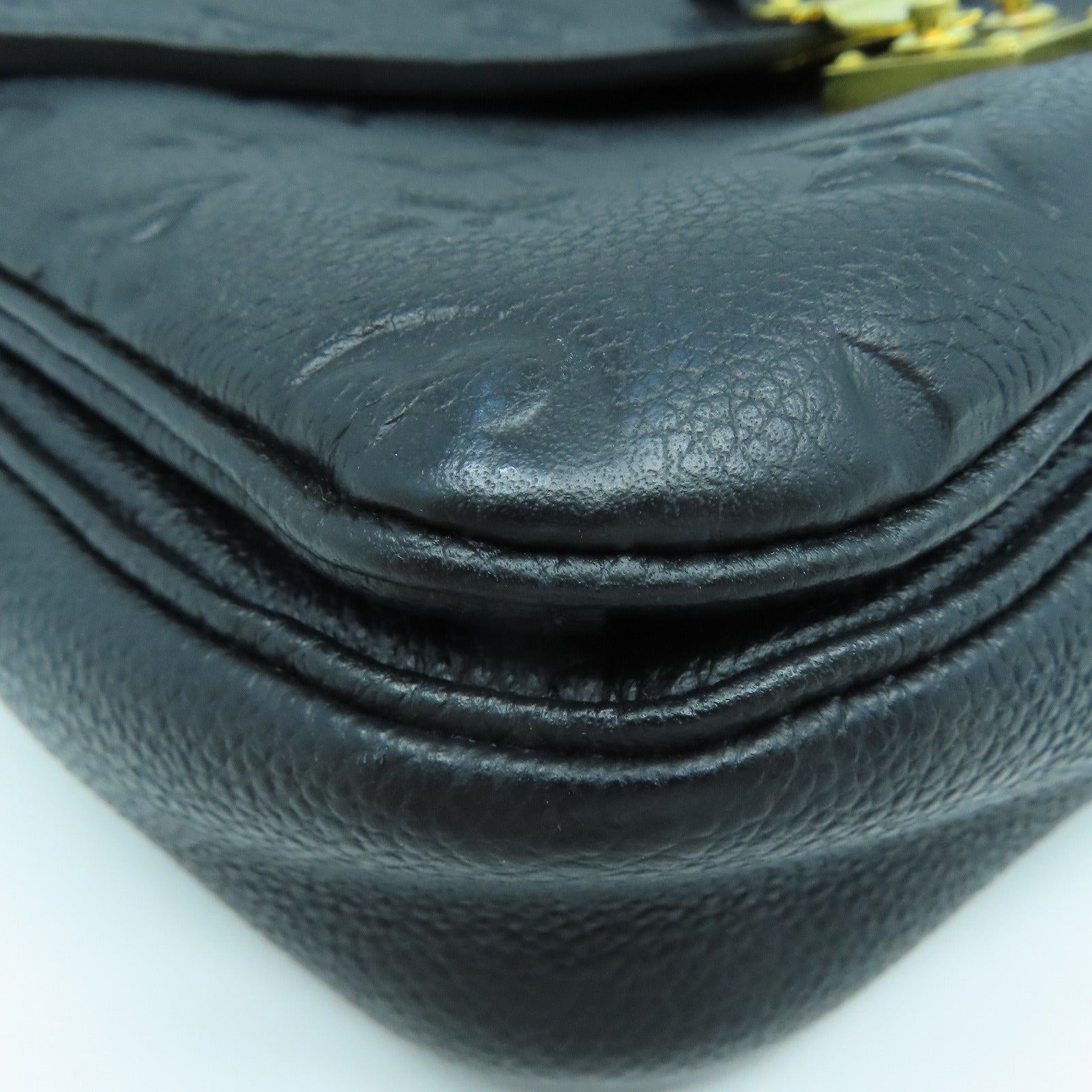 LOUIS VUITTON Monogram Empreinte Pochette Metis金扣手挽肩背兩用袋黑色