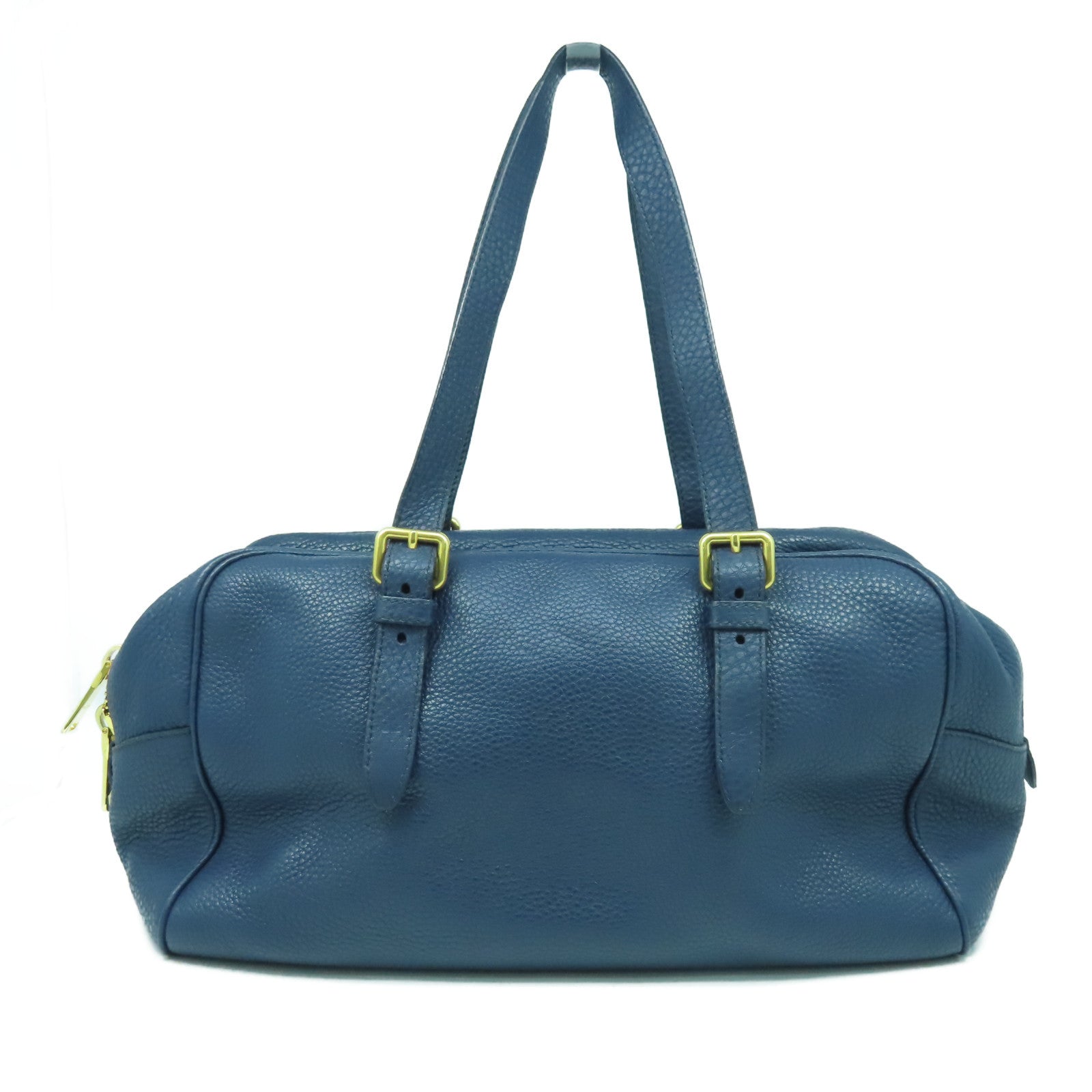 Miu Miu 牛皮皮革Shoulder Bag金扣肩背袋藍色