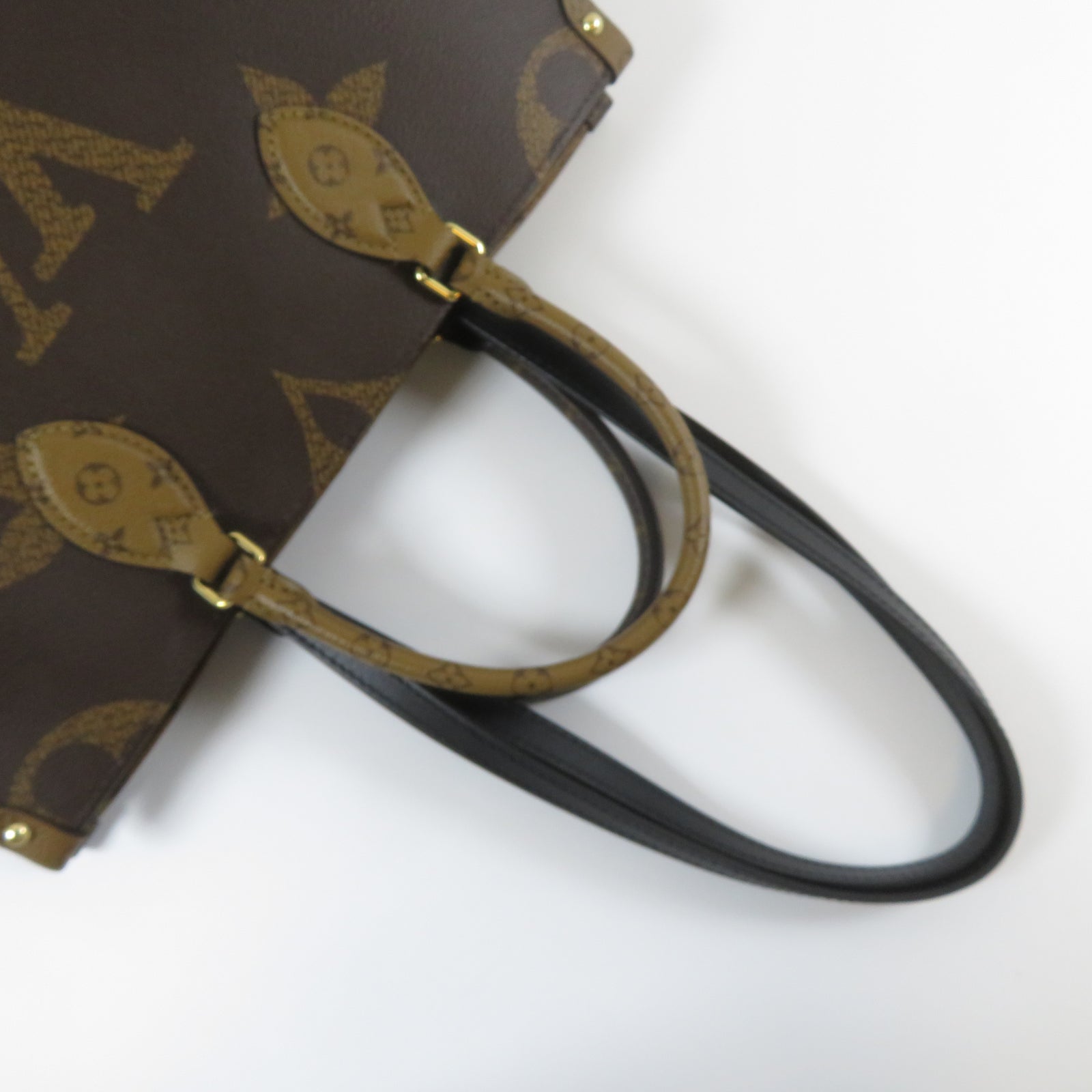 LOUIS VUITTON Monogram Giant OnTheGo MM金扣手挽肩背兩用袋啡色