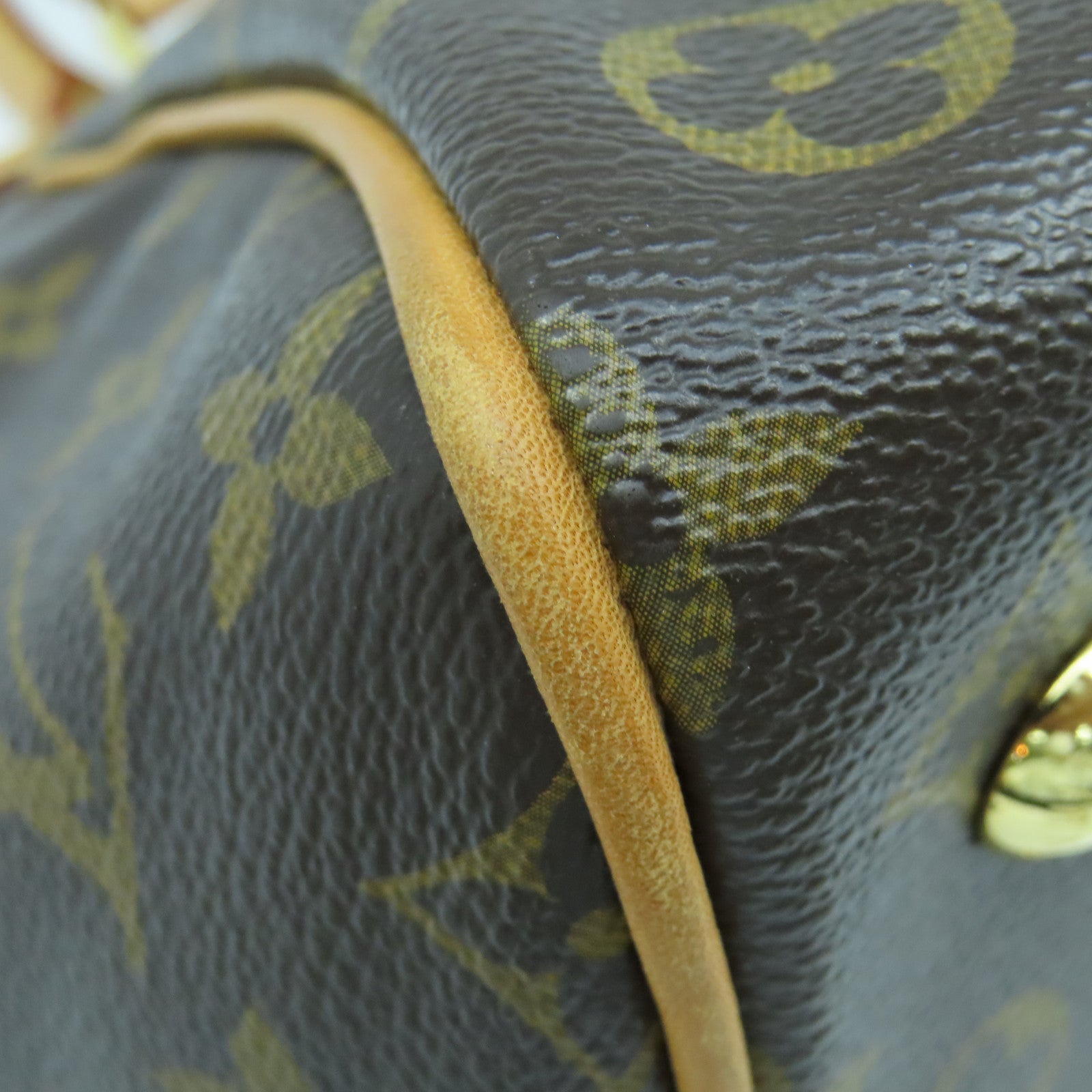 LOUIS VUITTON Monogram Beverly MM金扣肩背袋棕色