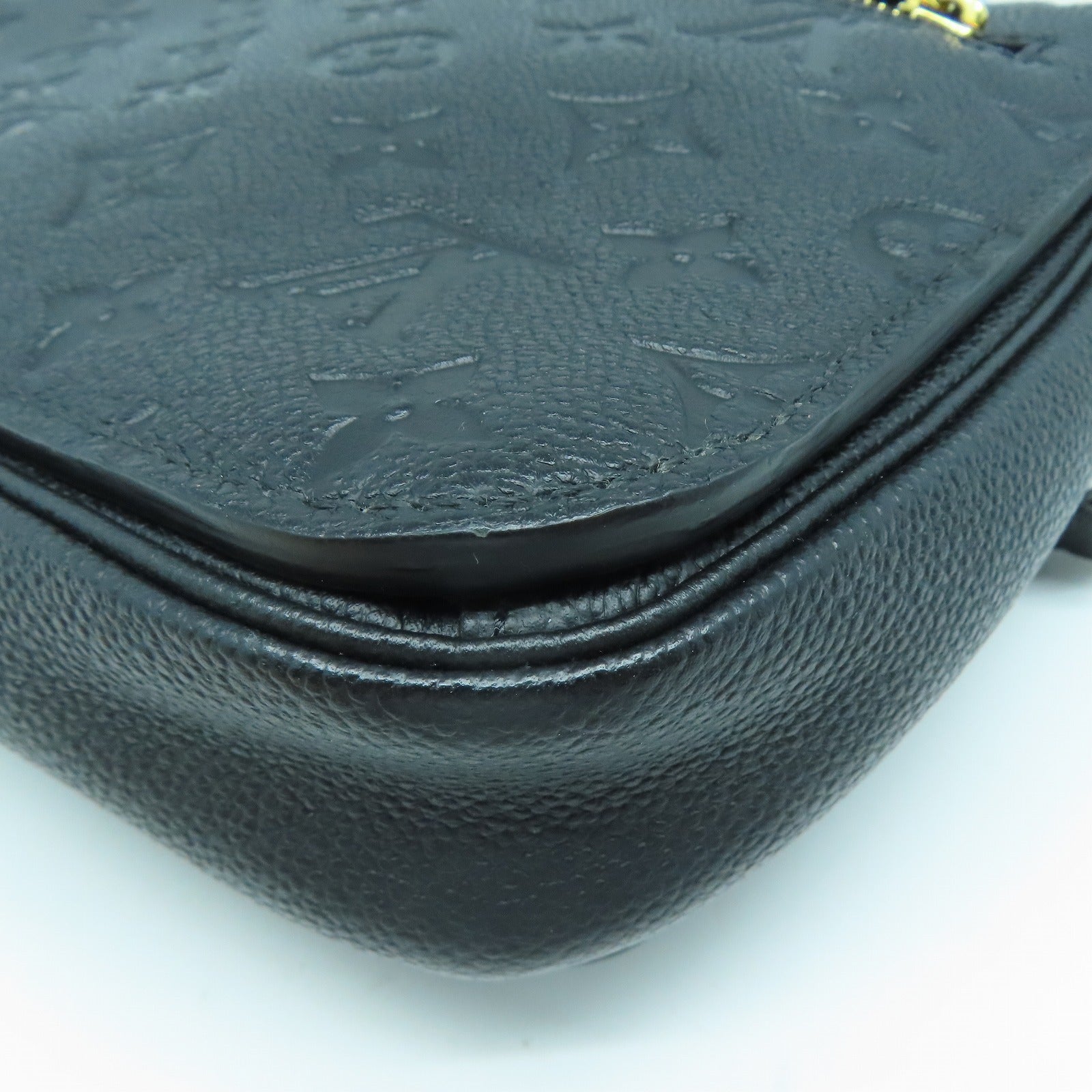 LOUIS VUITTON Monogram Empreinte Pochette Metis金扣手挽肩背兩用袋黑色