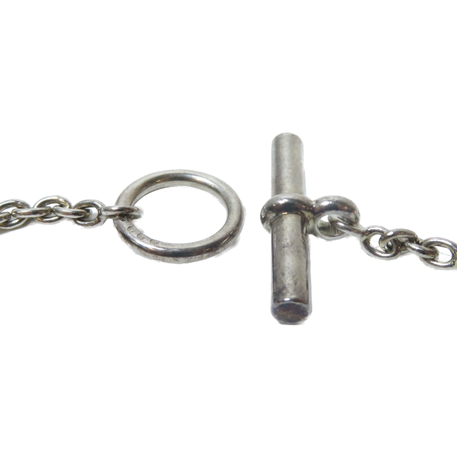 HERMES 925純銀Chaine D'Ancre Necklace項鏈銀色
