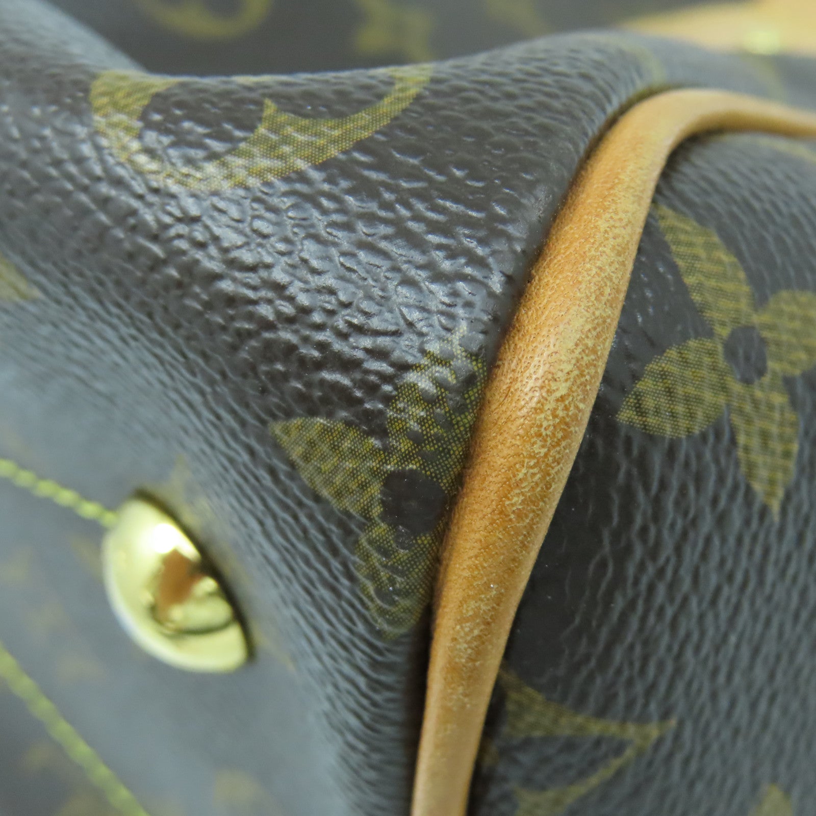 LOUIS VUITTON Monogram Beverly MM金扣肩背袋棕色