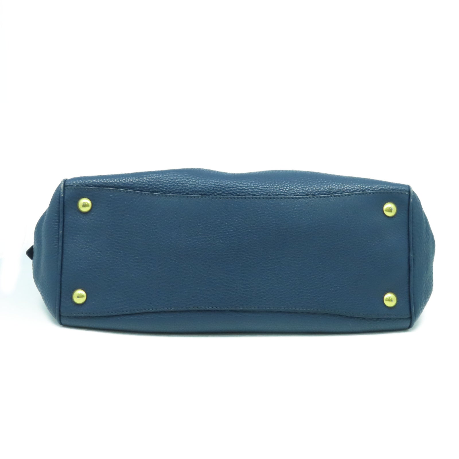 Miu Miu 牛皮皮革Shoulder Bag金扣肩背袋藍色