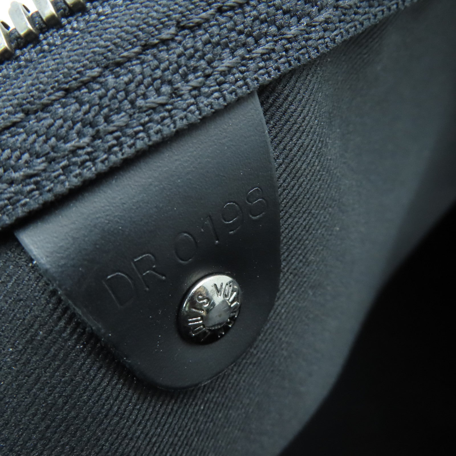 LOUIS VUITTON Monogram Eclipse Keepall 50 Silver Buckle Handle Shoulder Bag Black/Silver