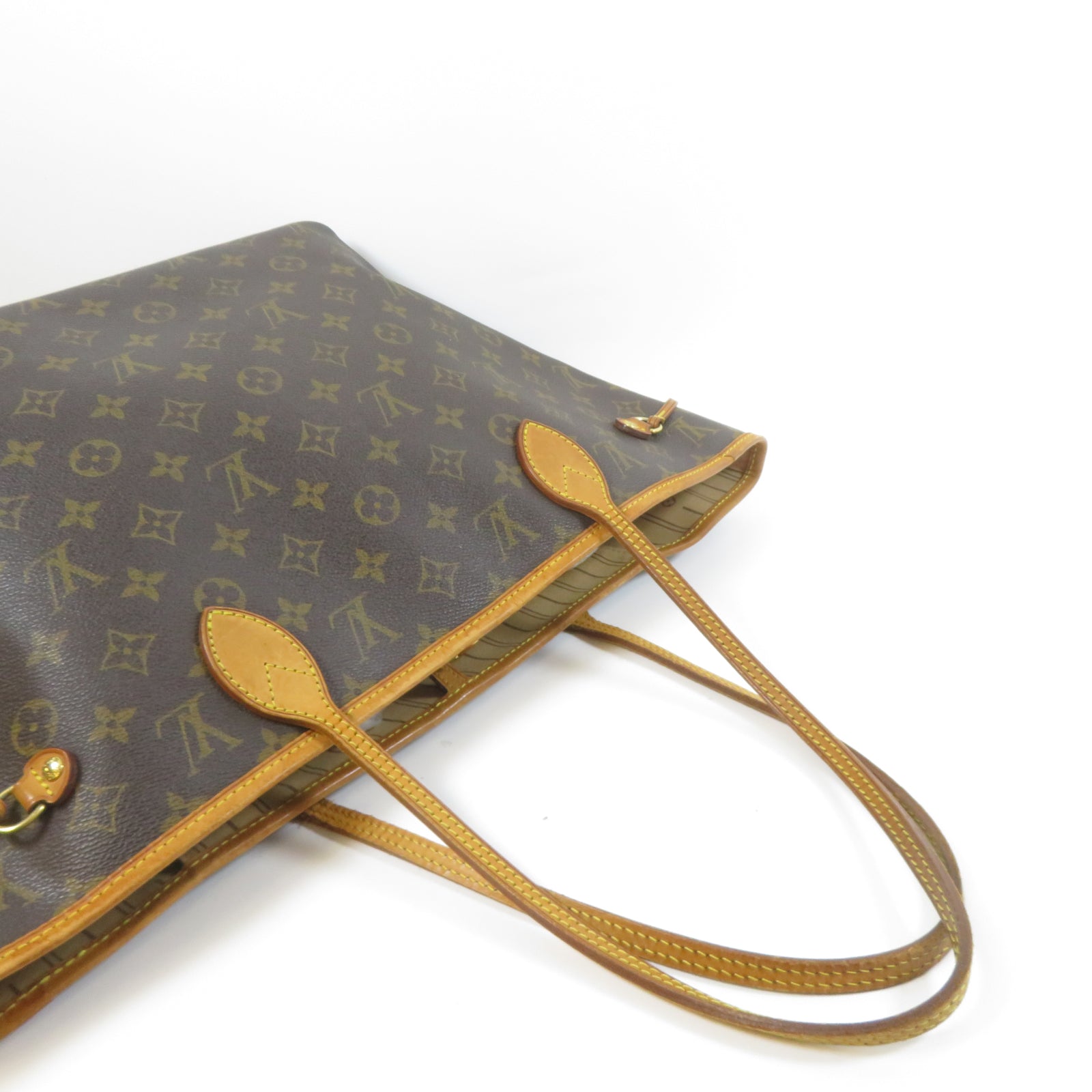 LOUIS VUITTON Monogram Neverfull MM金扣肩背袋啡色