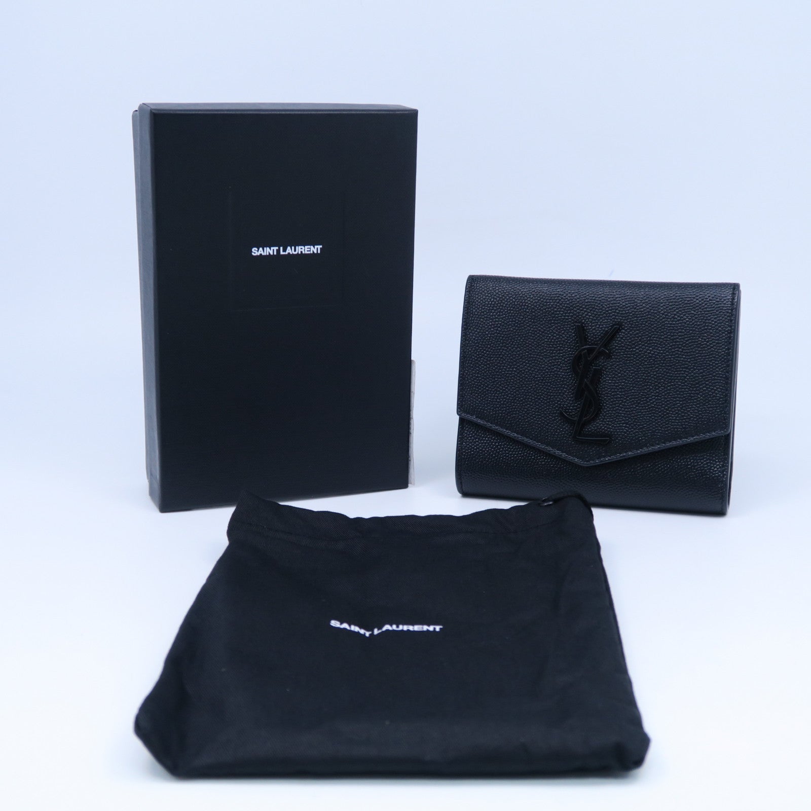 YVES SAINT LAURENT 【激減優惠】牛皮皮革Wallet錢包黑色
