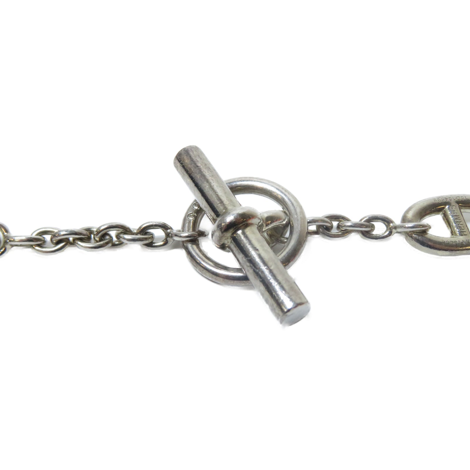 HERMES 925純銀Chaine D'Ancre Necklace項鏈銀色