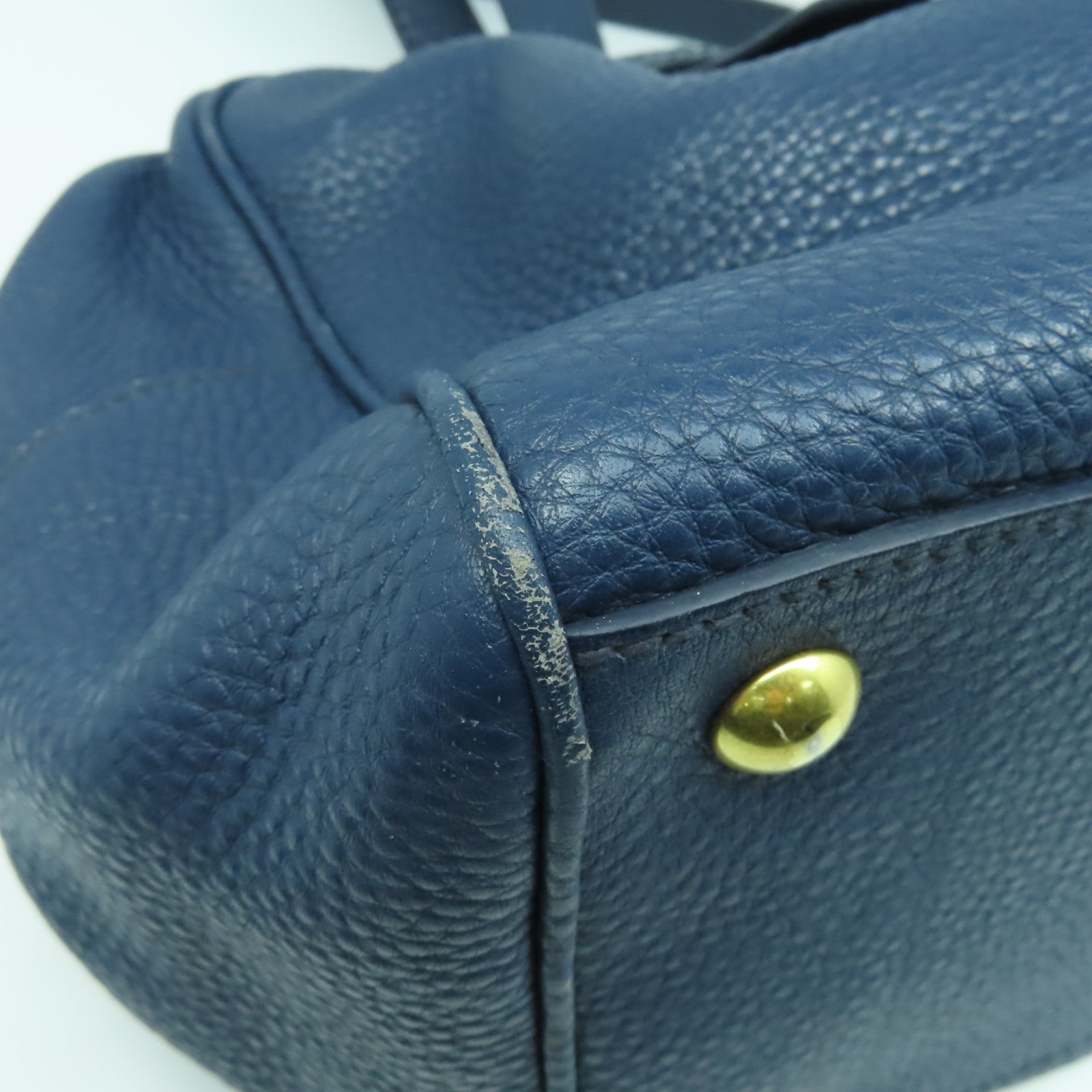 Miu Miu 牛皮皮革Shoulder Bag金扣肩背袋藍色