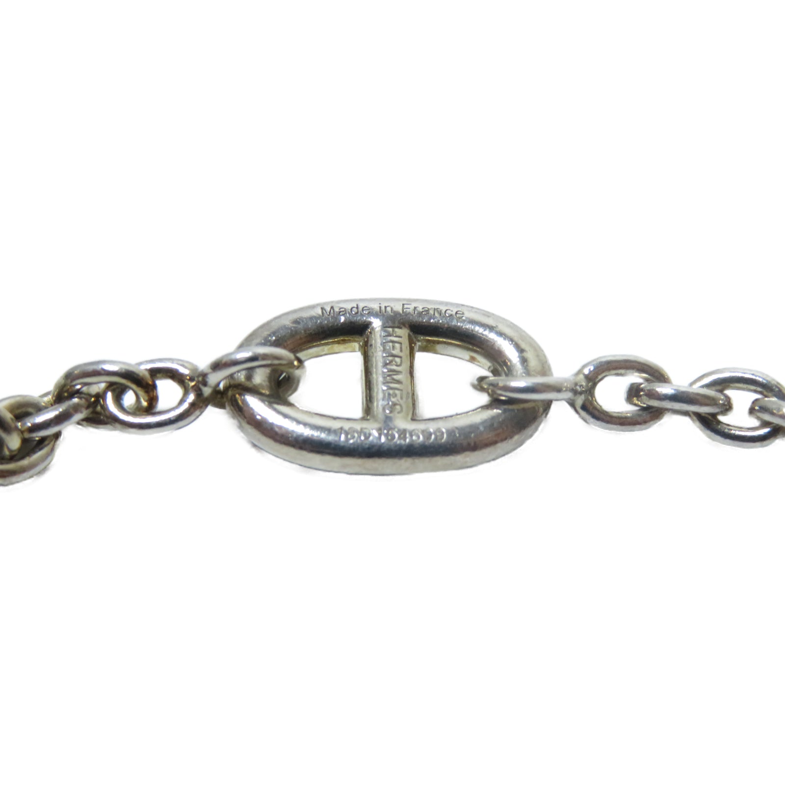 HERMES 925純銀Chaine D'Ancre Necklace項鏈銀色