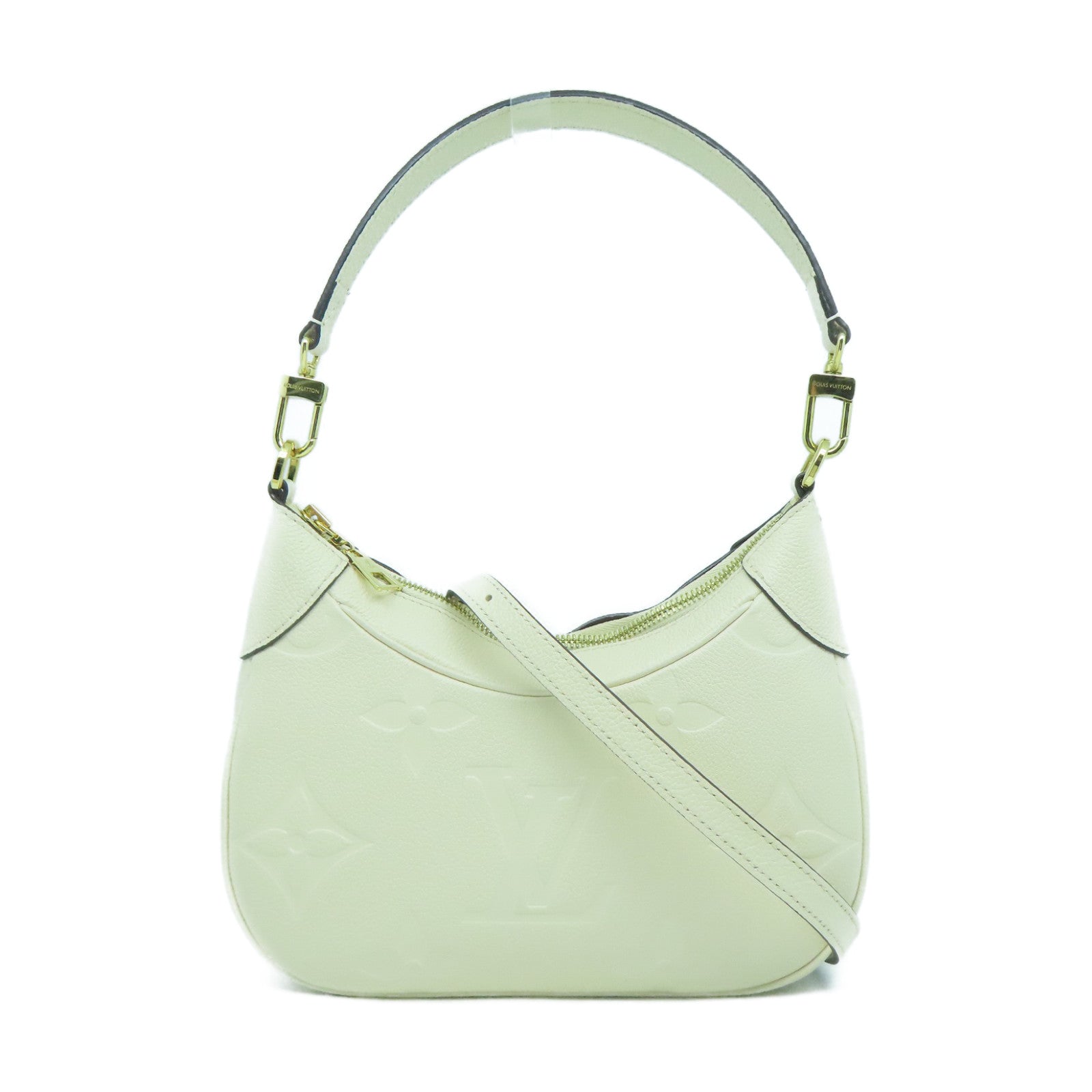 LOUIS VUITTON 【激減優惠】牛皮皮革Bagatelle Bag金扣手挽肩背兩用袋白色