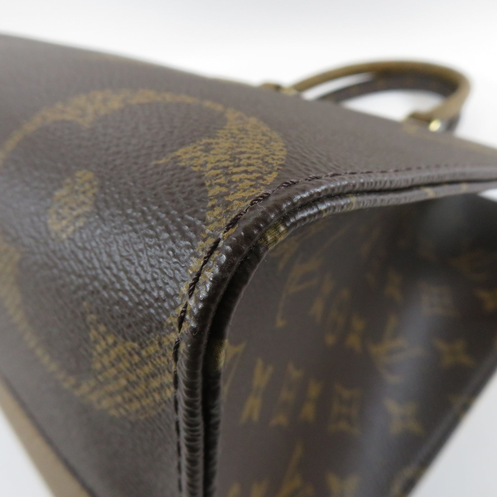 LOUIS VUITTON Monogram Giant OnTheGo MM金扣手挽肩背兩用袋啡色