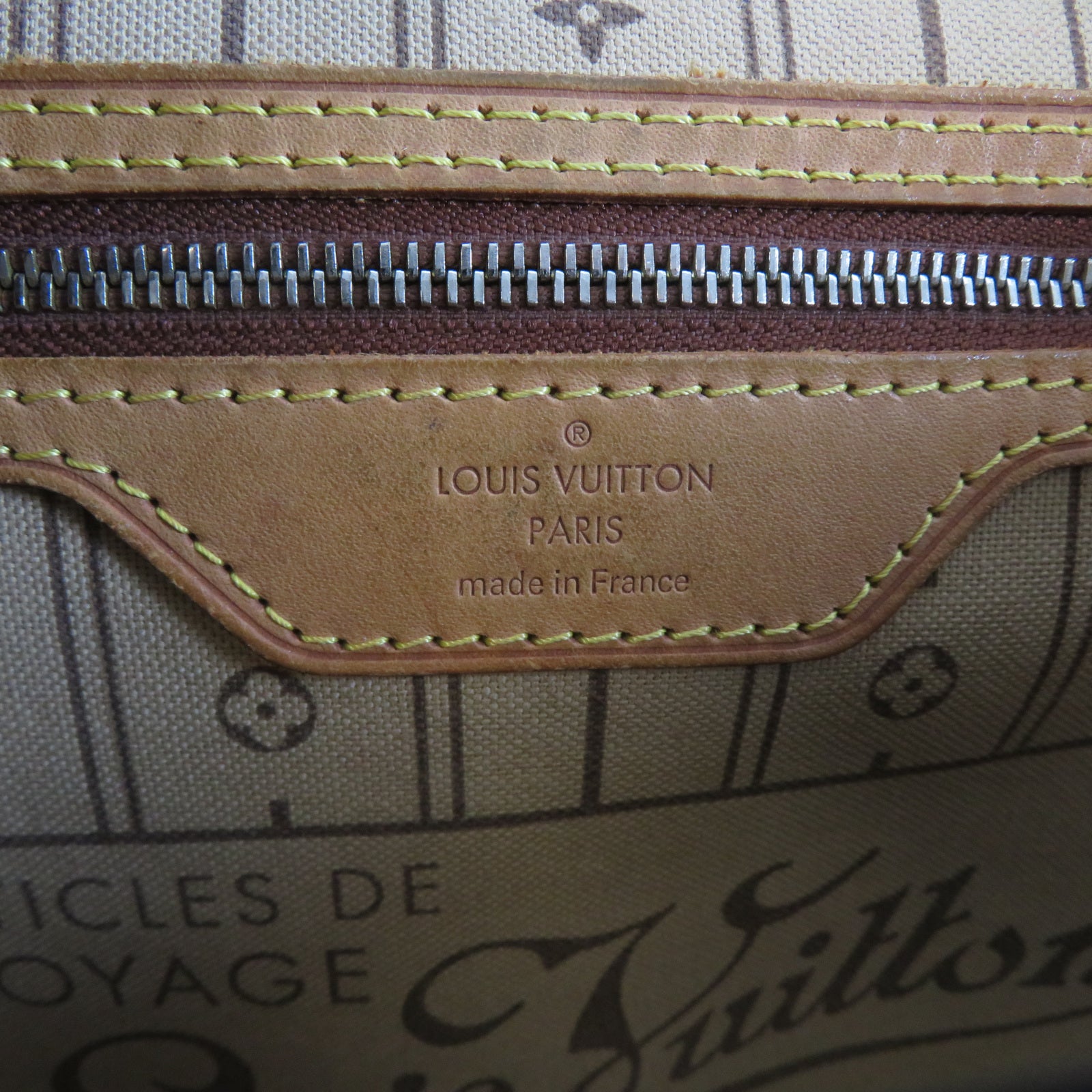 LOUIS VUITTON Monogram Neverfull MM金扣肩背袋啡色