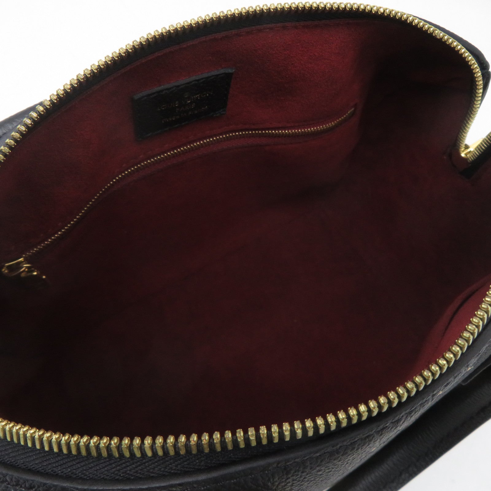 LOUIS VUITTON Monogram Empreinte Speedy Bandouliere 25金扣手挽肩背兩用袋黑色