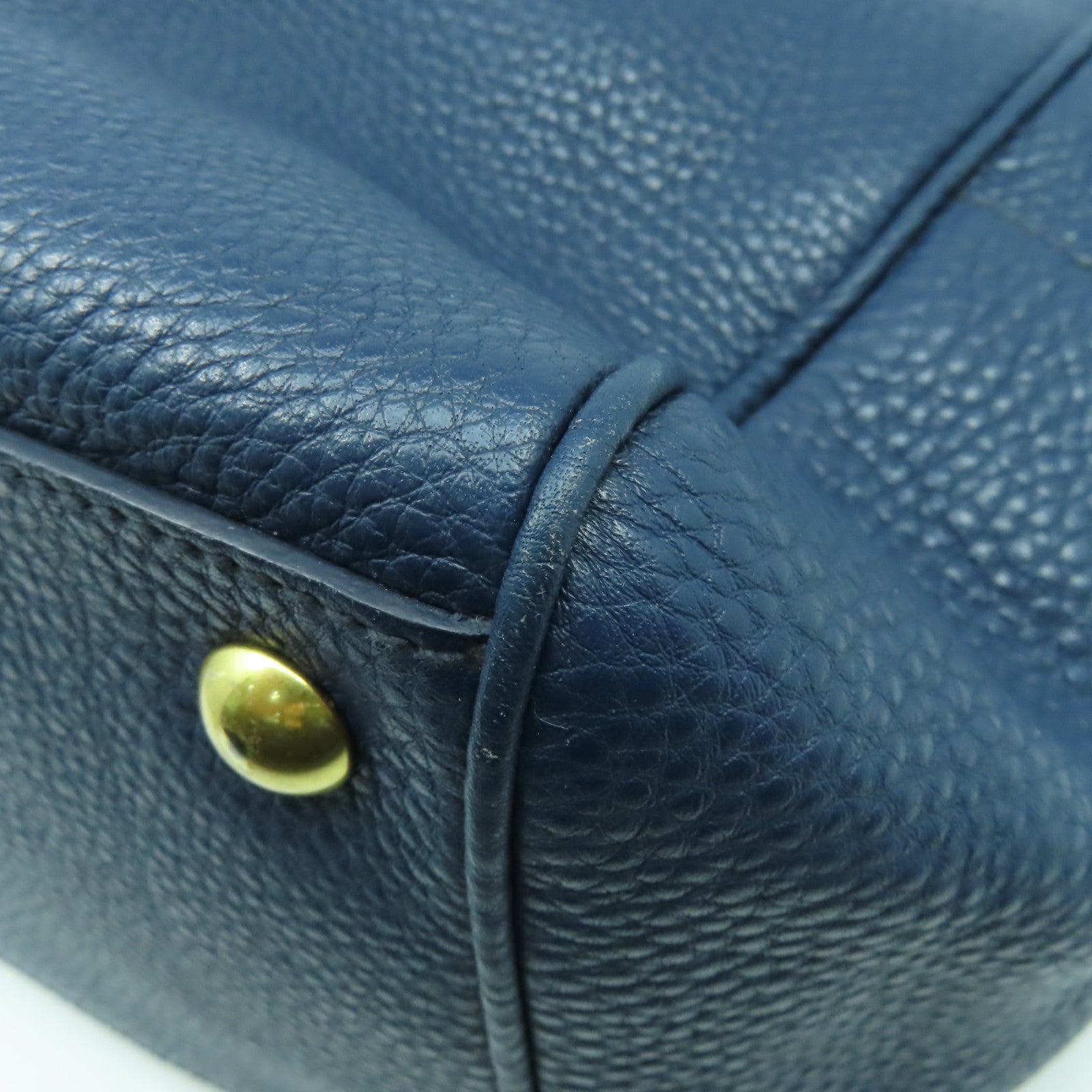 Miu Miu 牛皮皮革Shoulder Bag金扣肩背袋藍色