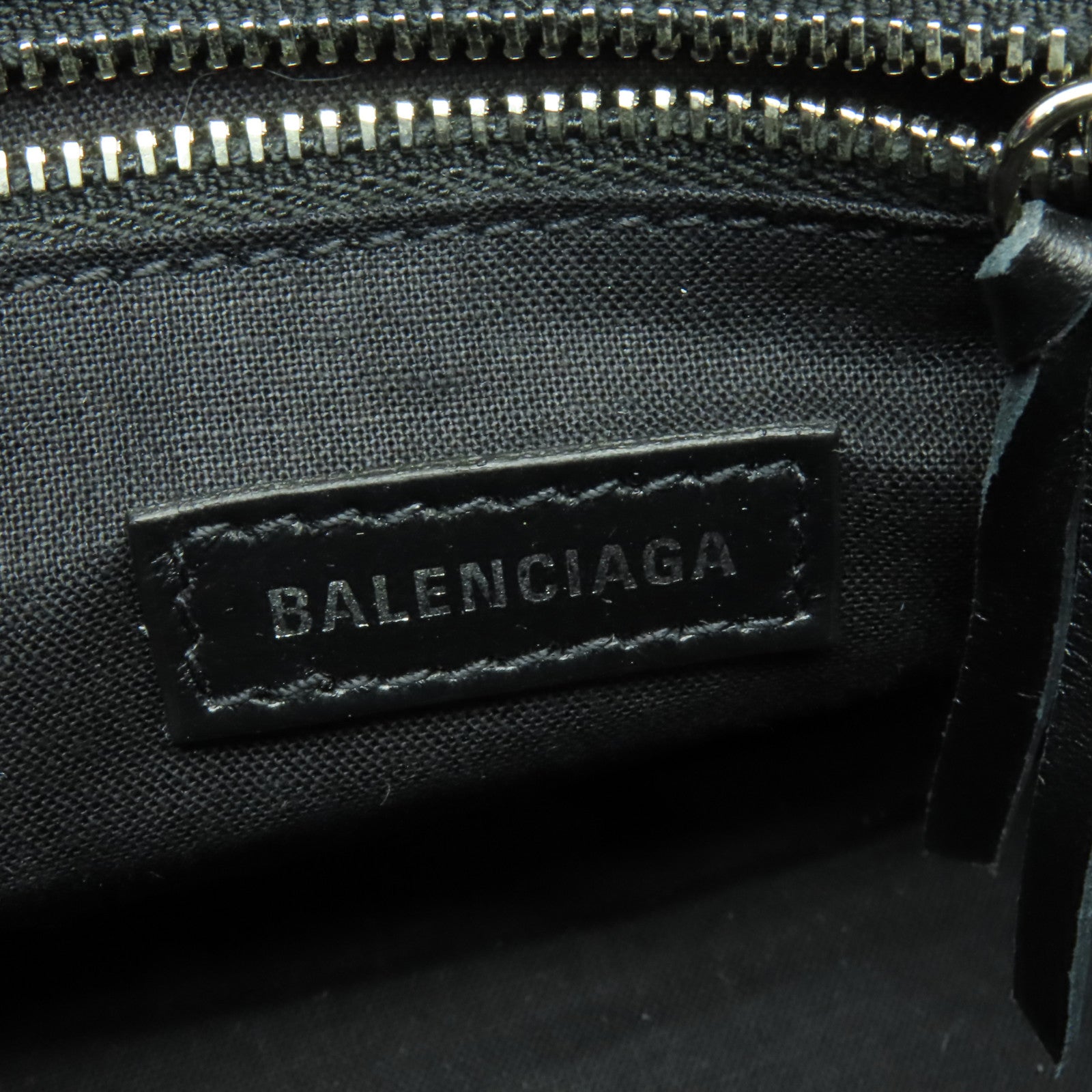 BALENCIAGA 牛皮皮革Mini City銀扣手挽肩背兩用袋藍色