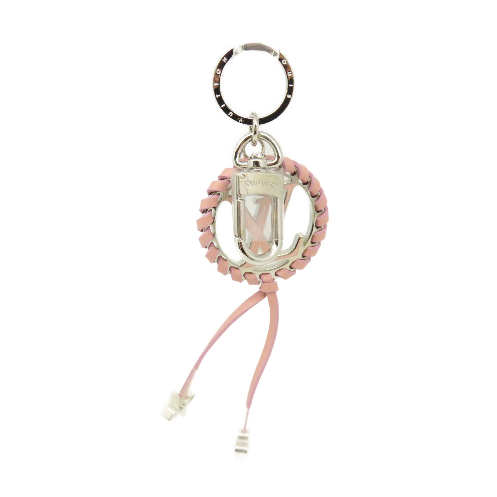 LOUIS VUITTON 金屬Very Bag Charm and Key Holder掛飾銀色/粉紅色