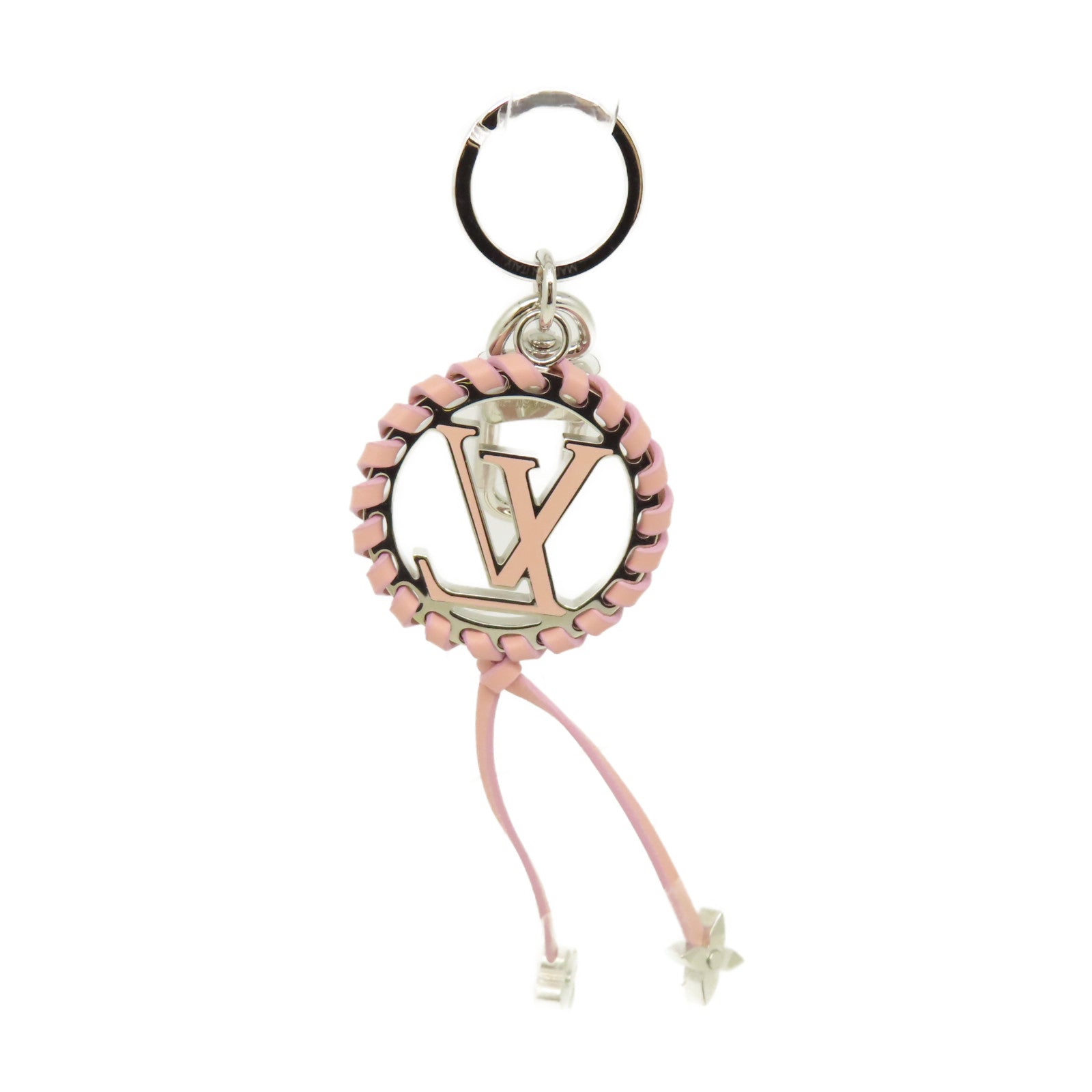 LOUIS VUITTON 金屬Very Bag Charm and Key Holder掛飾銀色/粉紅色