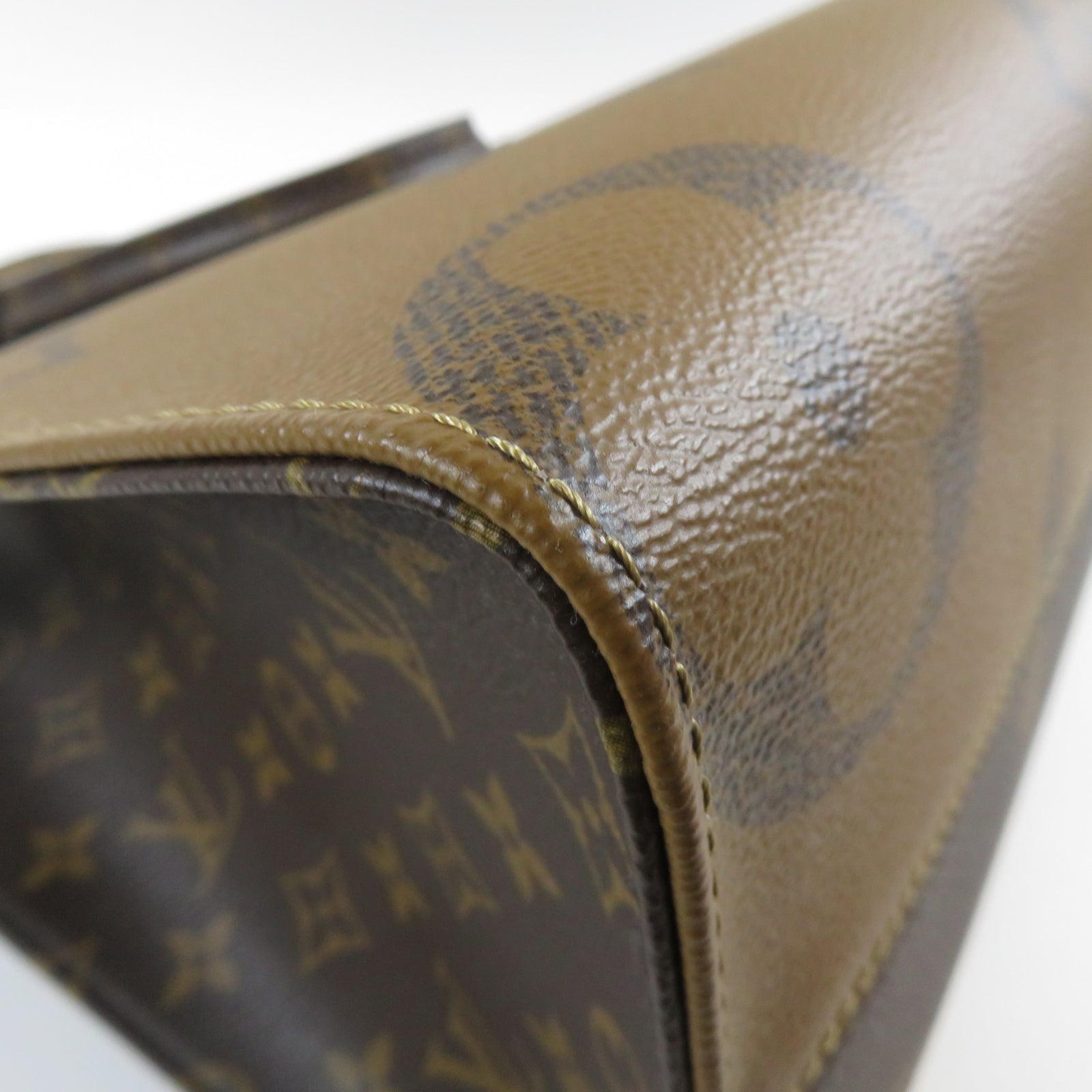 LOUIS VUITTON Monogram Giant OnTheGo MM金扣手挽肩背兩用袋啡色
