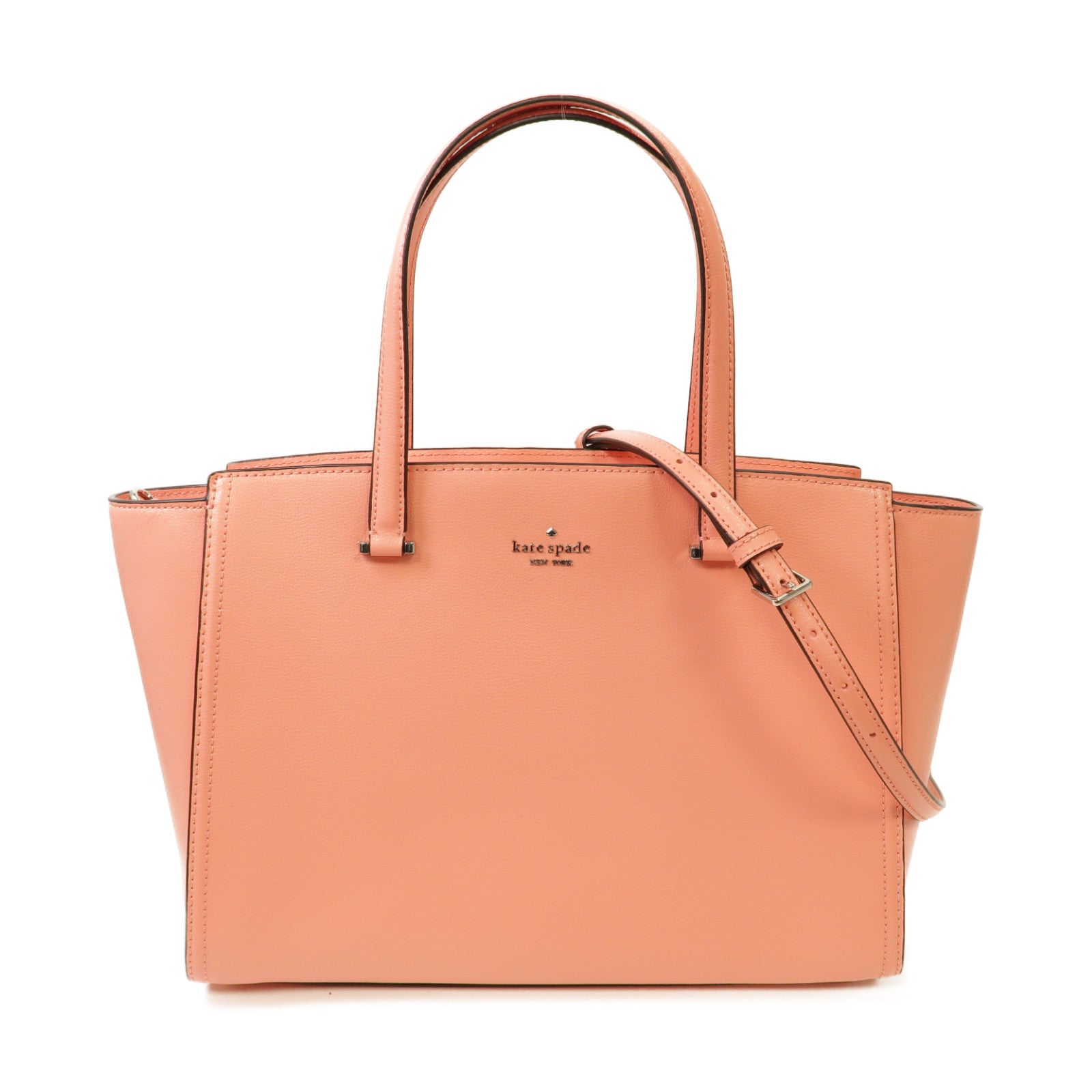 Kate Spade 牛皮皮革Shoulder Bag銀扣手挽肩背兩用袋粉紅色