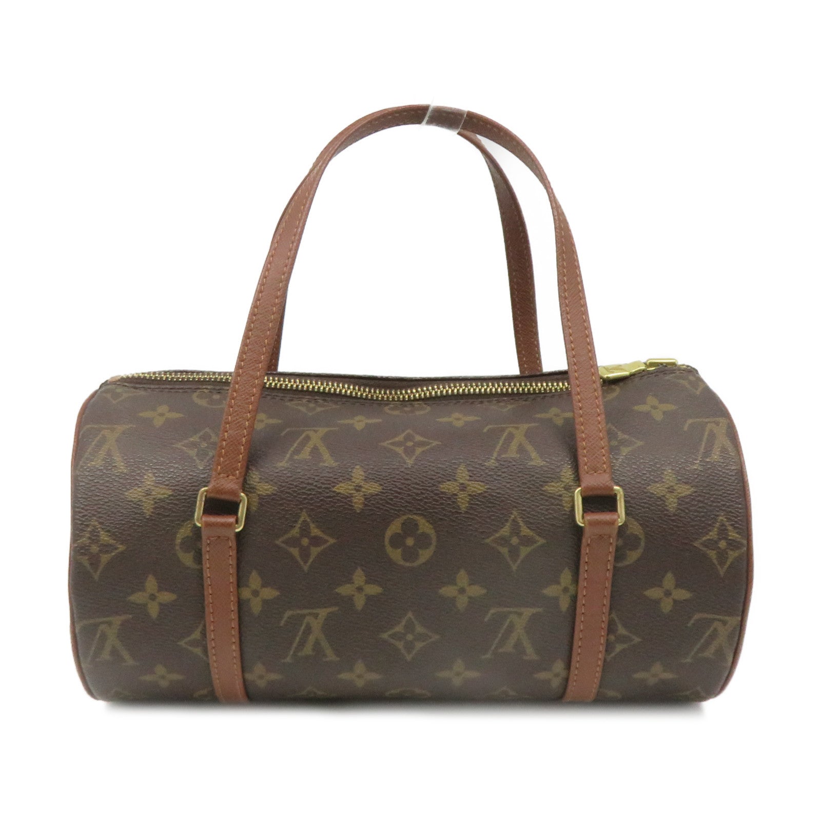 LOUIS VUITTON Monogram Papillon PM Hand Bag Brown