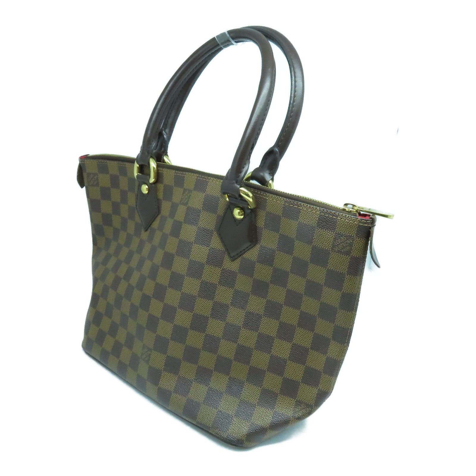 LOUIS VUITTON 【激減優惠】Damier Saleya PM金扣手挽袋啡色